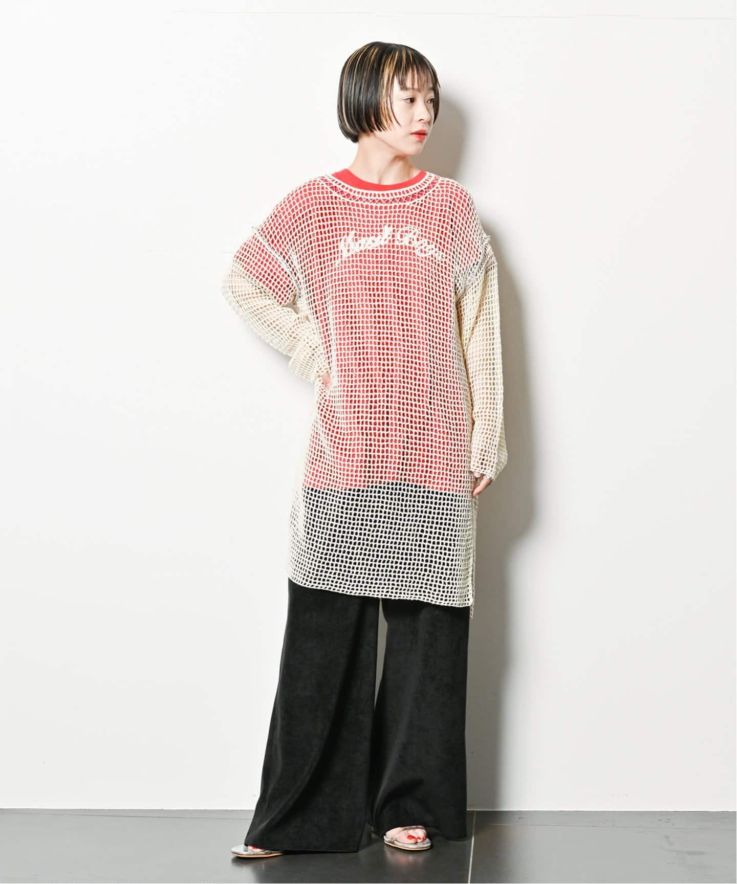 ニット セーター PONTI Mesh knitting Pullover PO1Q002-C：ニット レディース PONTI Mesh knitting Pullover PO1Q002-C：ニット（ニット