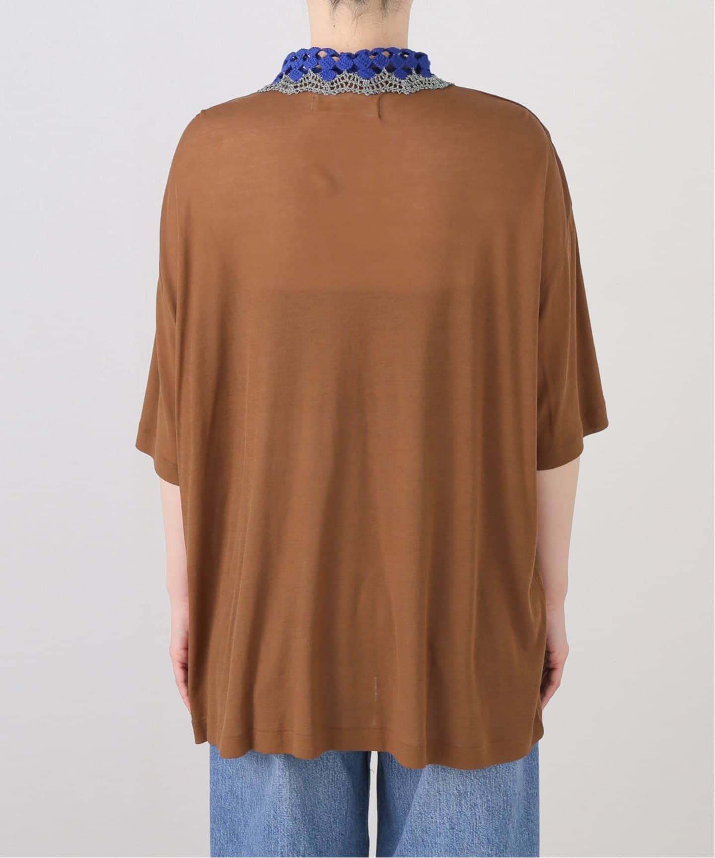 ニット セーター PONTI Crochet Collar Shirt PO1Q018：シャツ レディース PONTI Crochet Collar Shirt PO1Q018：シャツ（ニット／セーター