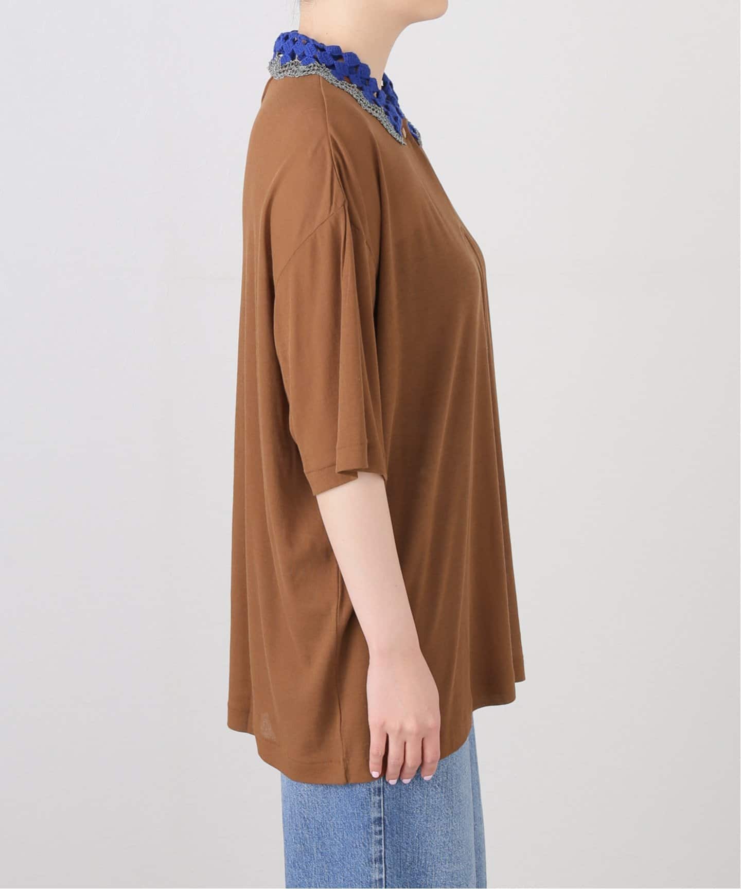 ニット セーター PONTI Crochet Collar Shirt PO1Q018：シャツ レディース PONTI Crochet Collar Shirt PO1Q018：シャツ（ニット／セーター