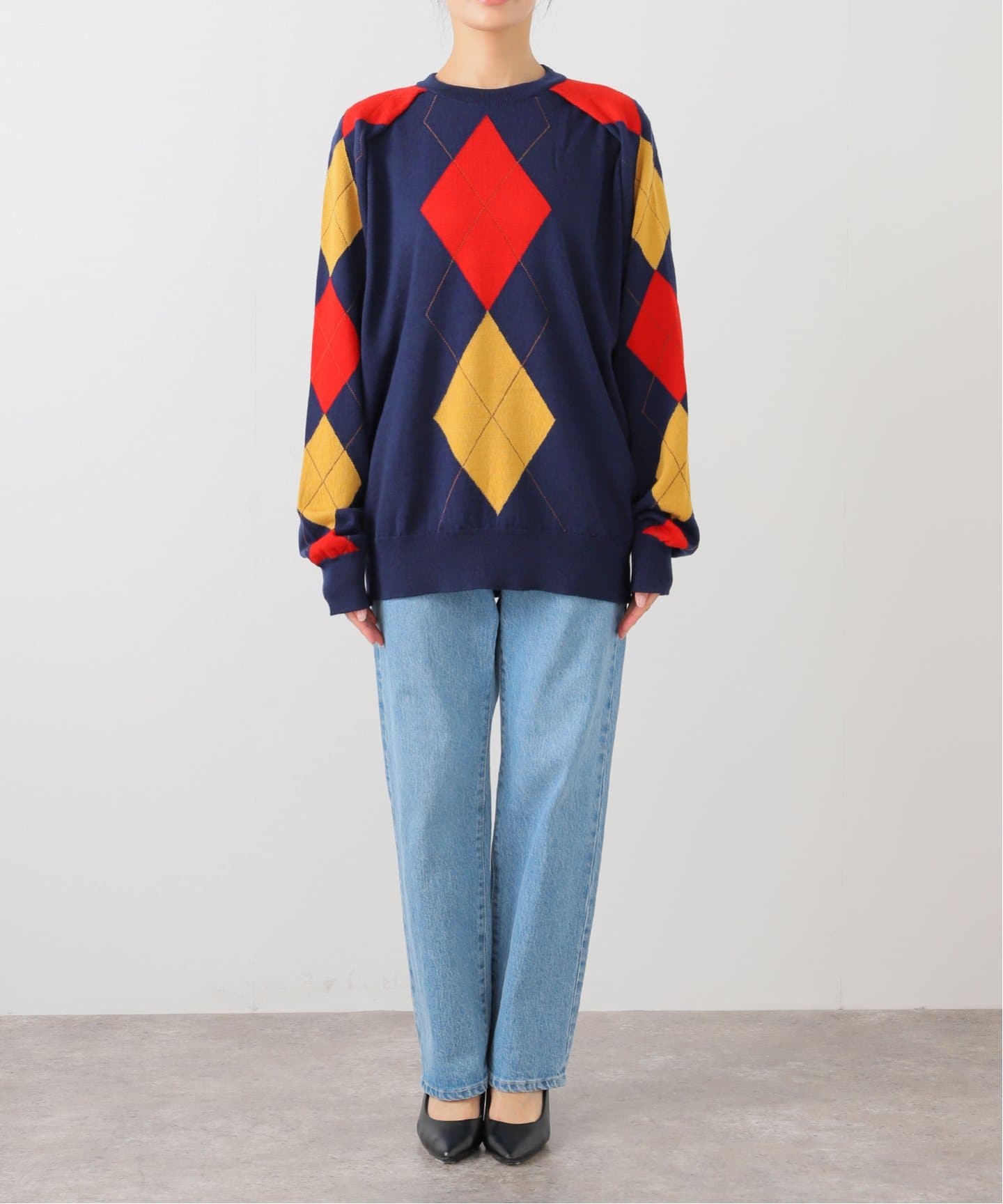 TOGA TOO Argyle knit pullover TZ252-XN942：ニット（ニット