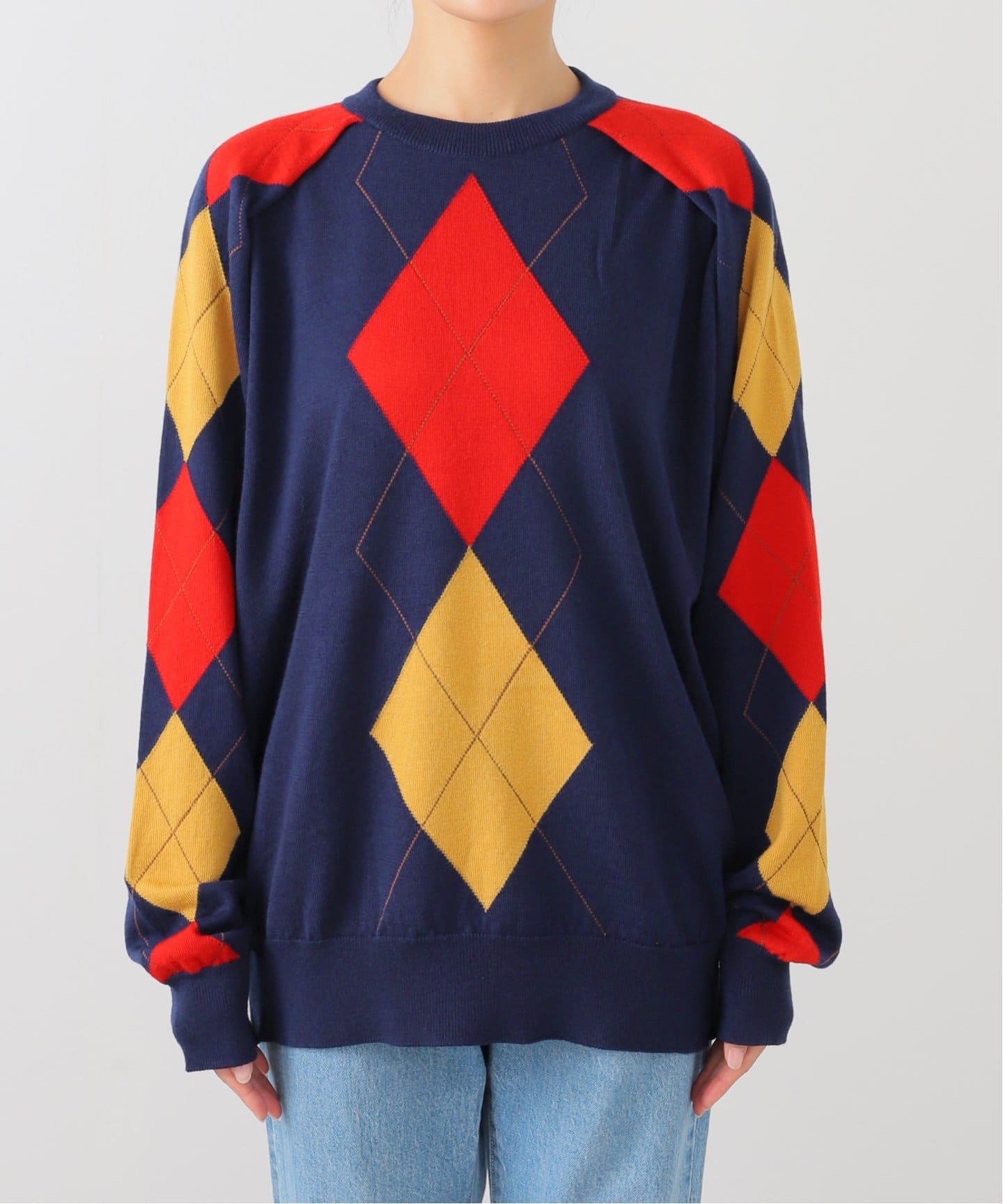 TOGA TOO Argyle knit pullover TZ252-XN942：ニット（ニット