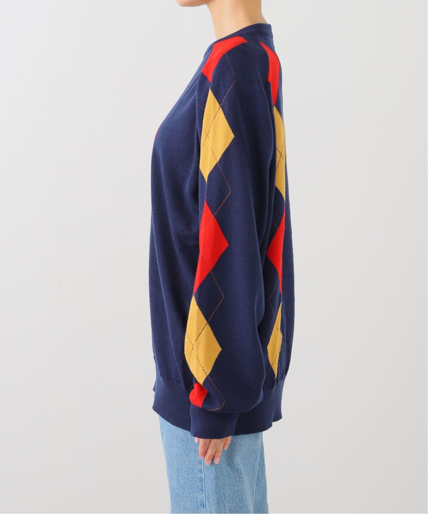 UNALLOYED★韓国★男女兼用★人気★ARGYLE KNIT BELT 2色 TOGA TOO Argyle knit pullover TZ252-XN942：ニット（ニット