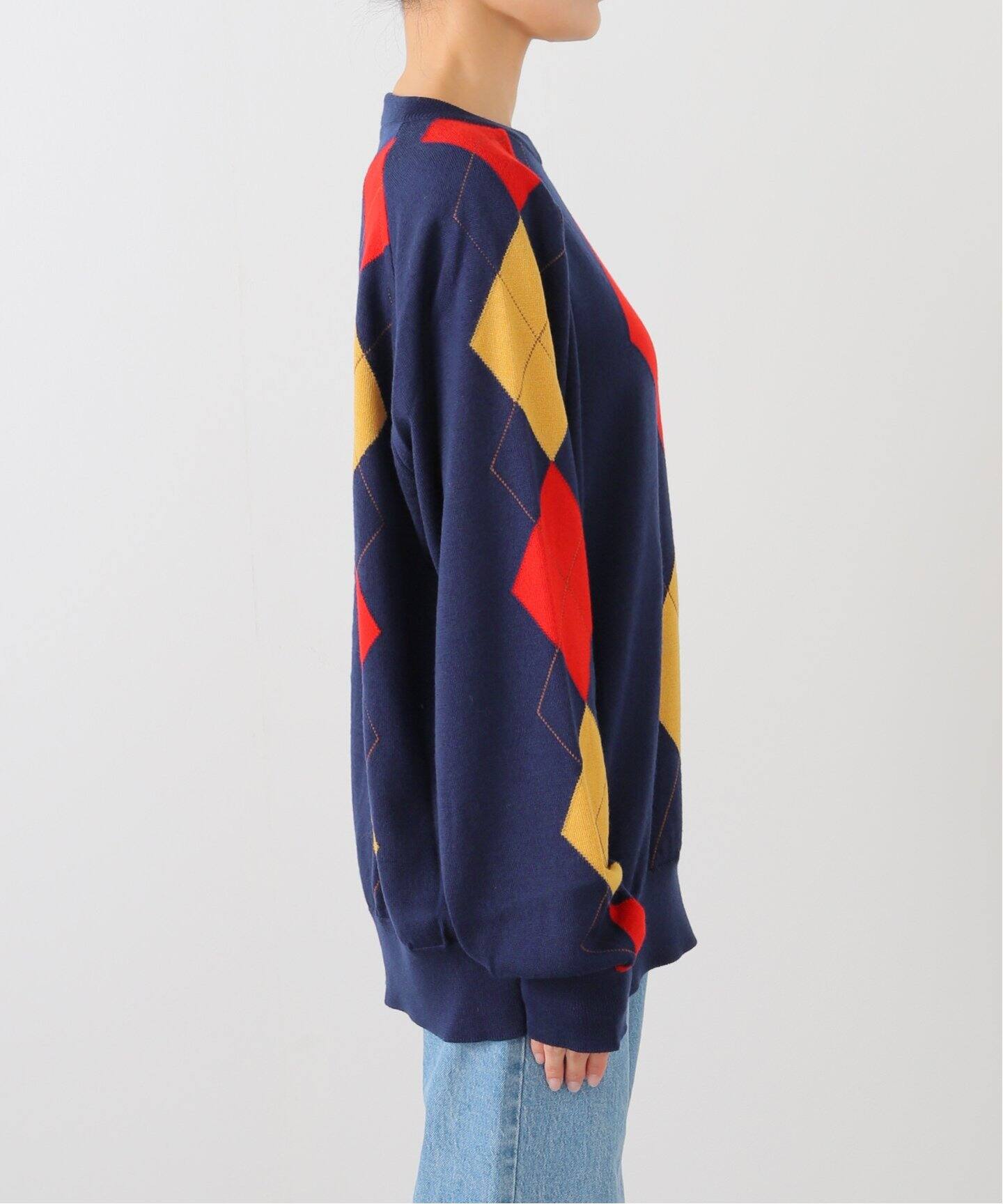 ニット・セーター HUECLOSET Happy Intasha Knit 25KERO11 TOGA TOO Argyle knit pullover TZ252-XN942：ニット（ニット