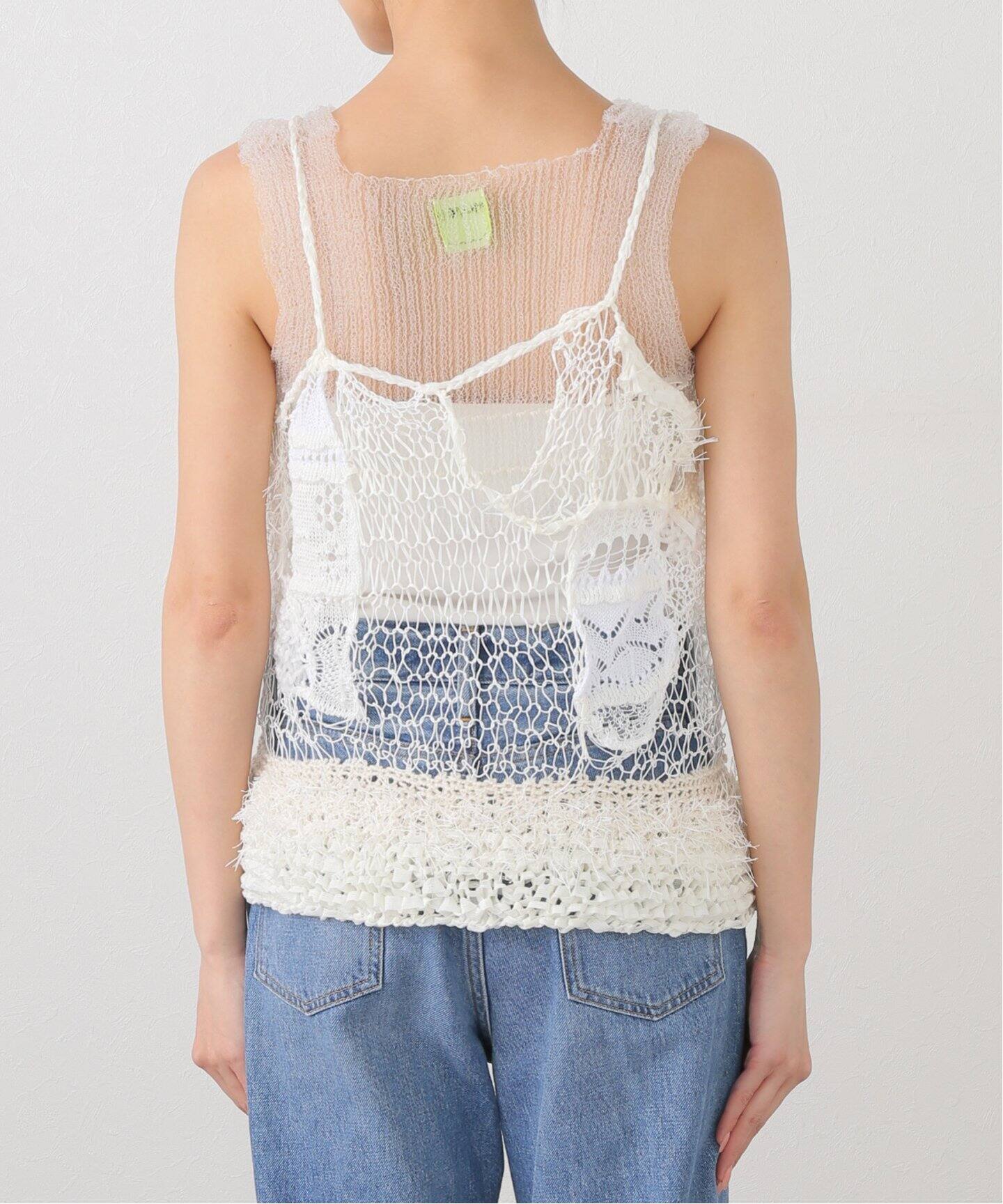ODAKHA 別注 WHITE SPECTER MIXTURE CAMISOLE OH25SSHK10：ニット