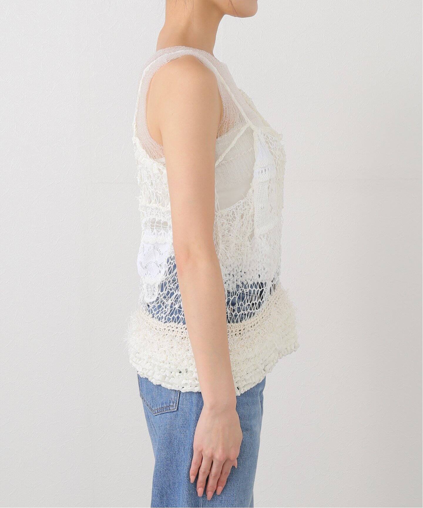ODAKHA 別注 WHITE SPECTER MIXTURE CAMISOLE OH25SSHK10：ニット