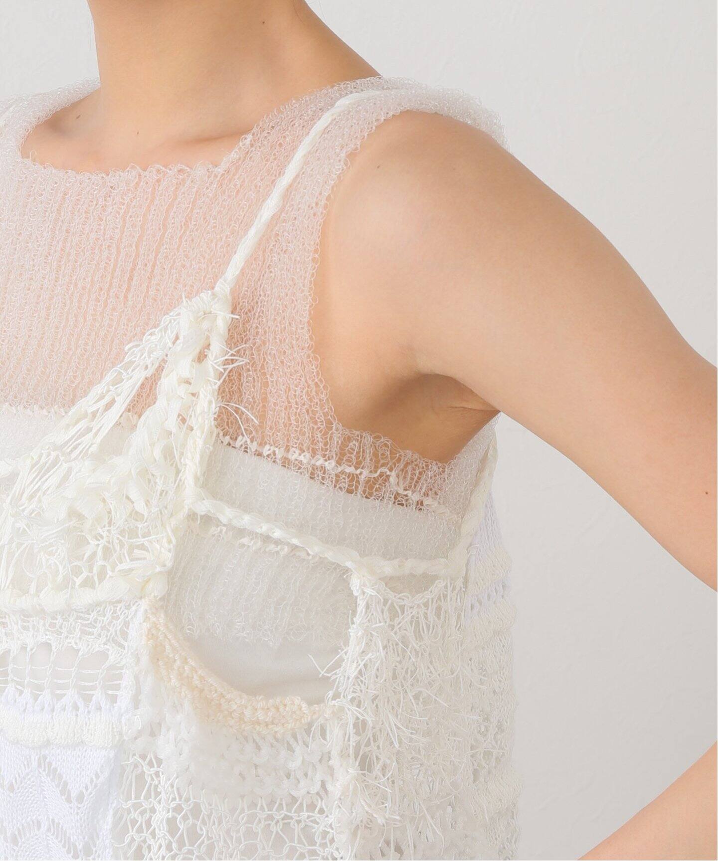 ODAKHA 別注 WHITE SPECTER MIXTURE CAMISOLE OH25SSHK10：ニット