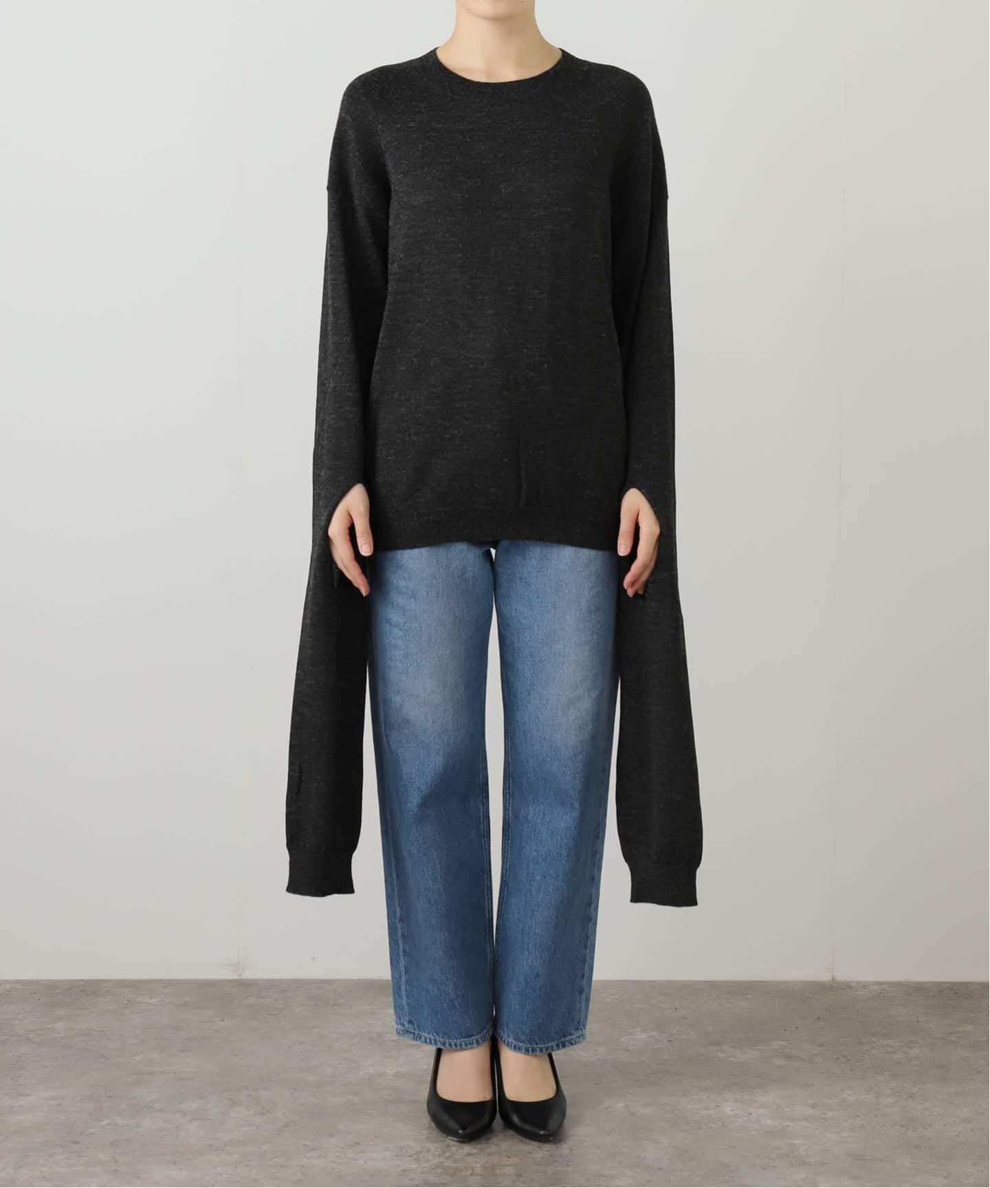 LIVINGTONE ALPACA SLIT SLV PULLOVER B0046：ニット