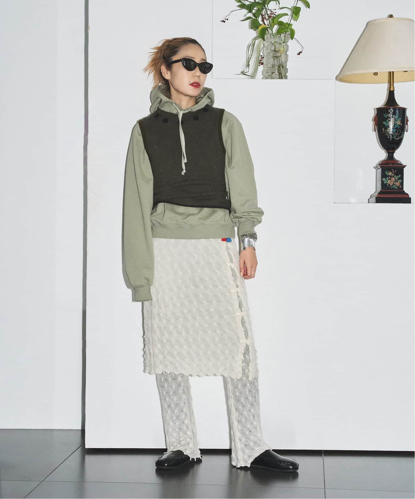 YANYAN DAISY CREW TANK YYW25-1361：ニットベスト（ニット／セーター