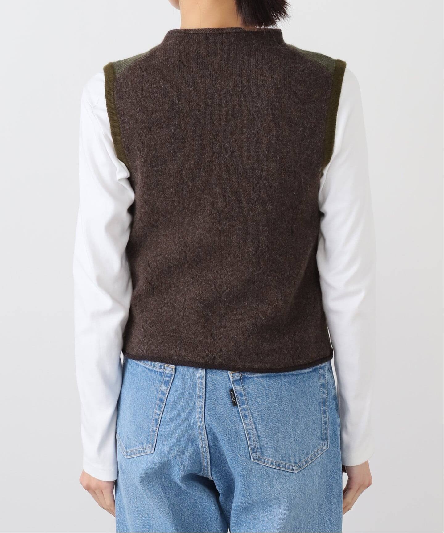 YANYAN DAISY CREW TANK YYW25-1361：ニットベスト（ニット／セーター