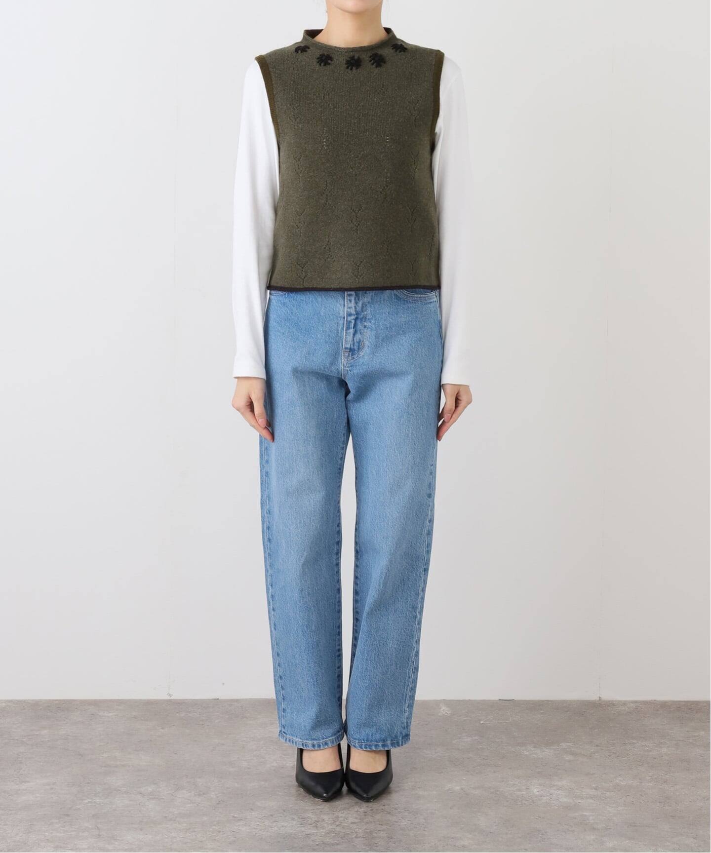 YANYAN DAISY CREW TANK YYW25-1361：ニットベスト（ニット／セーター