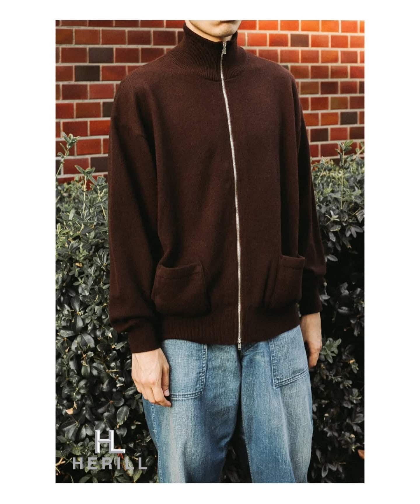 【HERILL / ヘリル】 American deadstock Zipup Sweater 25-080- HL-8030 -30