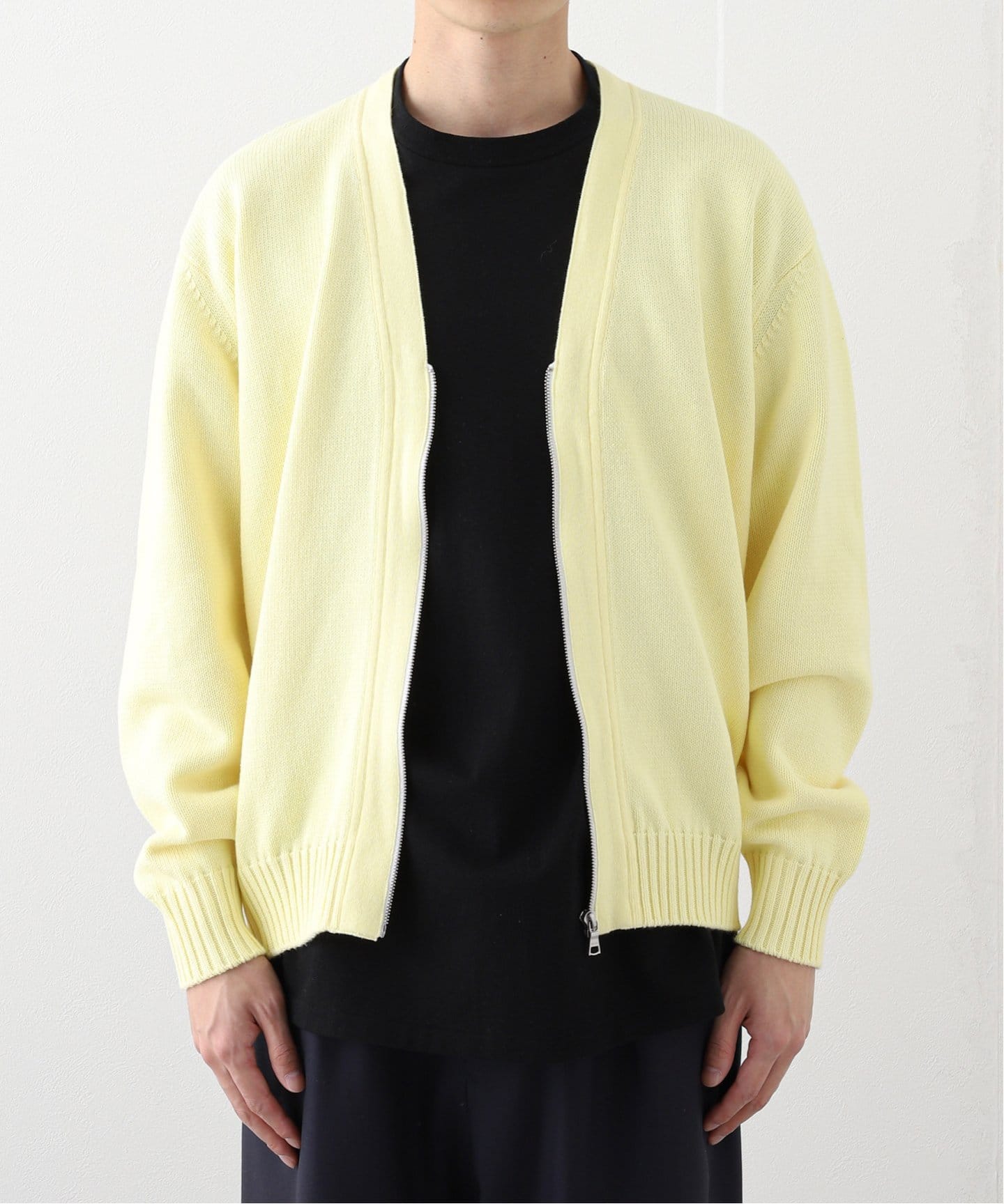 RE-PURPOSE リパーパス　ZIPカーディガン RE-PURPOSE / リパーパス】ZIP cardigan（ニット／セーター）｜L