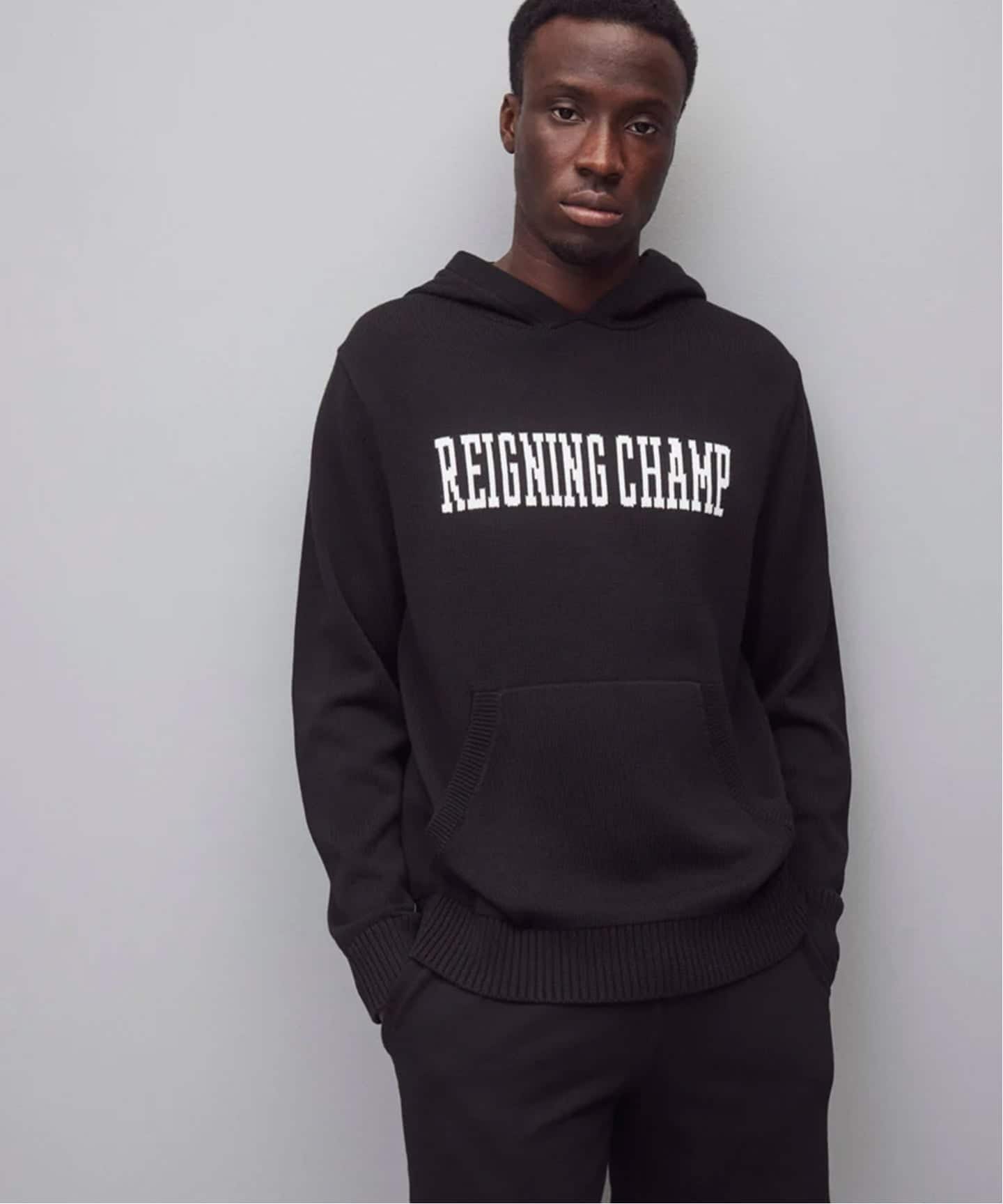 【激レア！定価74,500円】REIGNING CHAMP MIDNIGHT29 SUPIMA KNIT COLLEGIATE HOODIE RC-6121（ニット／セーター