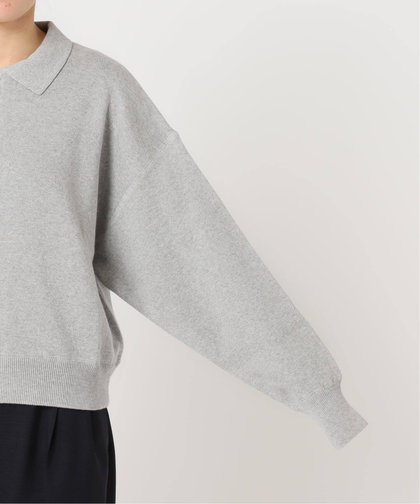 スウェットライクニットハーフZIPプルオーバー（ニット／セーター