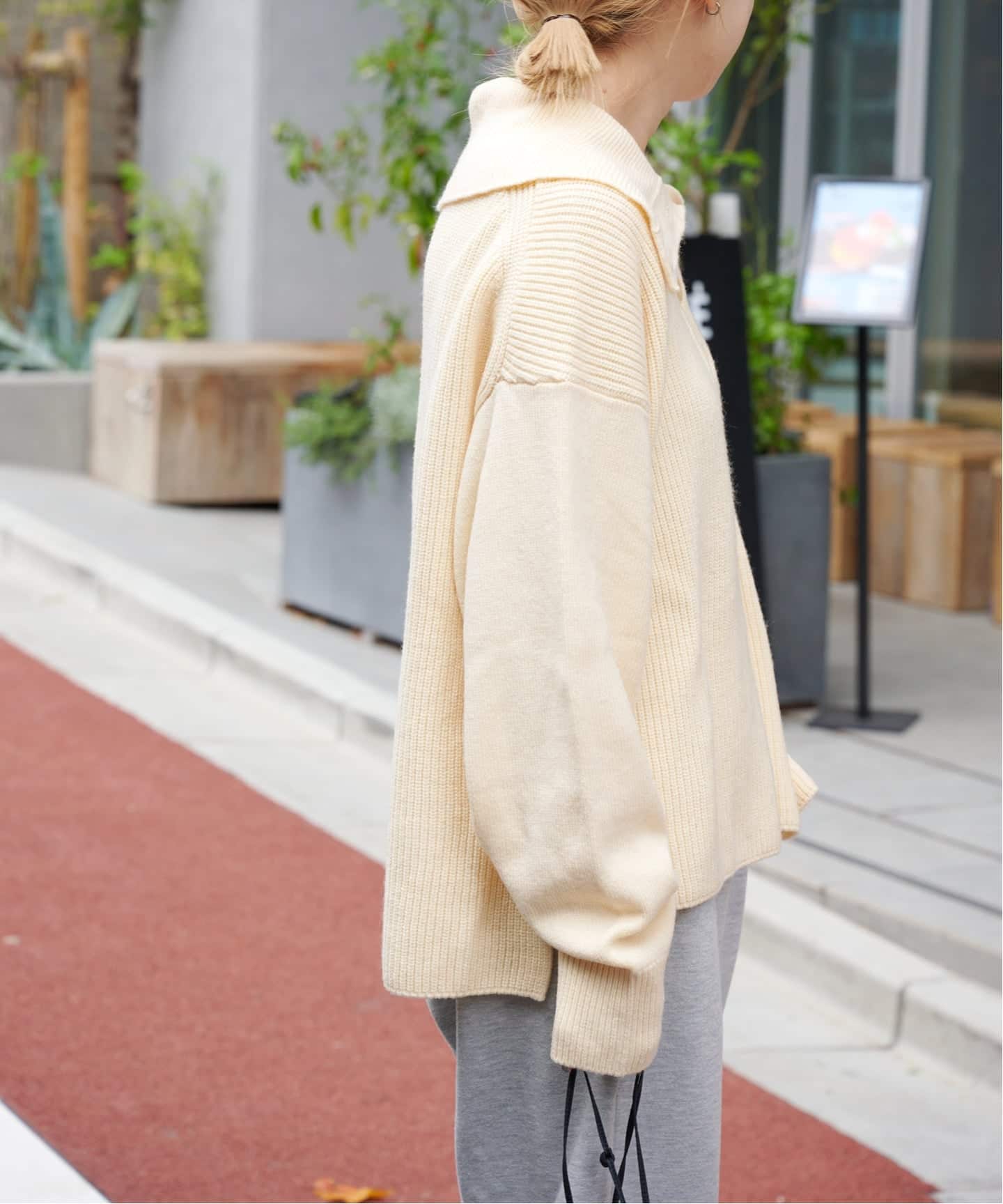 ワイドカラーニットプルオーバー（ニット／セーター）｜OUTDOOR