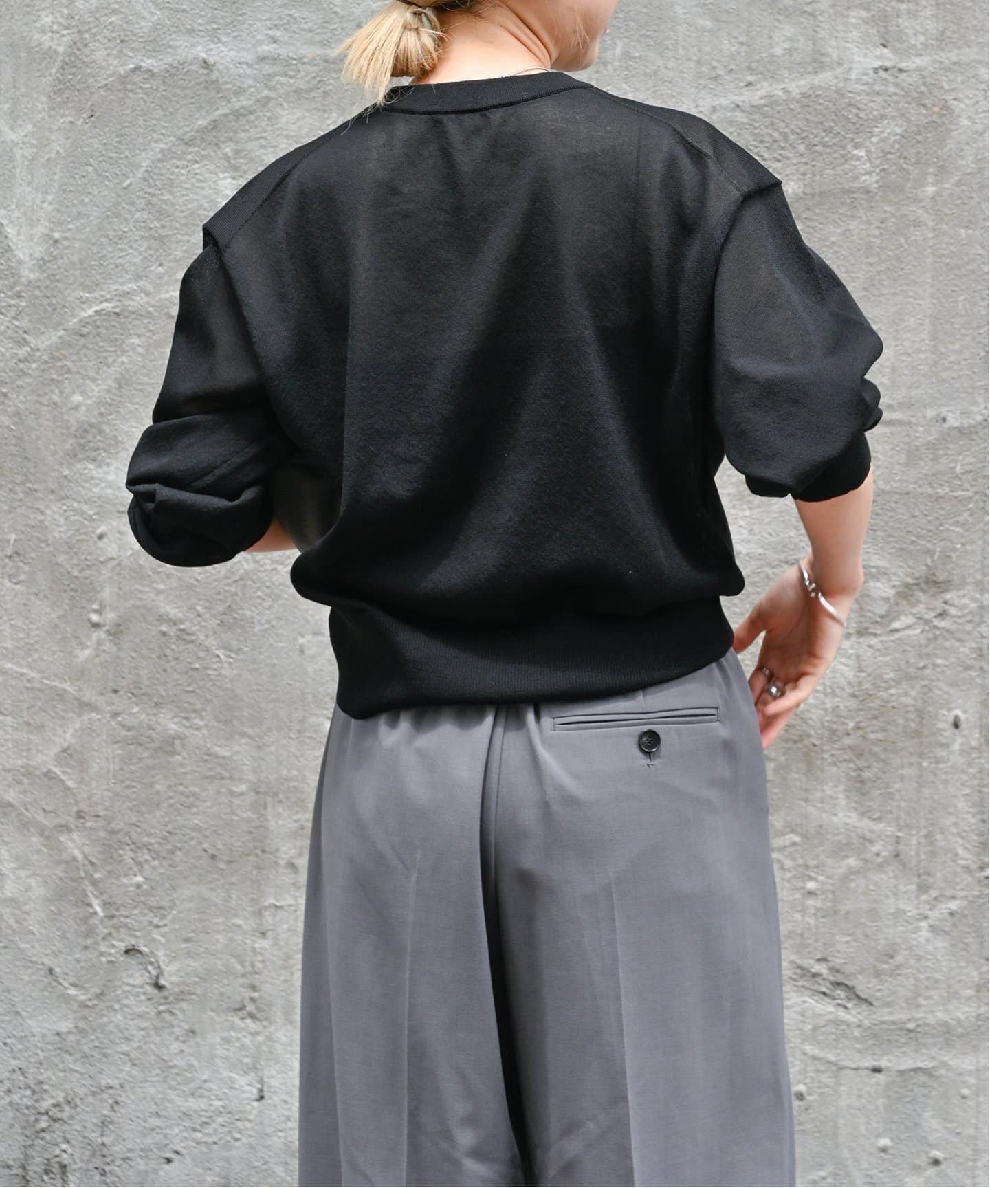 シアーニットクルーネックカーディガン（カーディガン）｜OUTDOOR