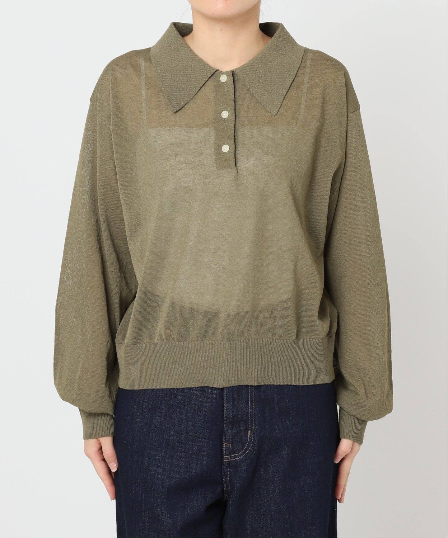 【極美品】#FR2GOLF ロングスリーブ ニットポロシャツ ベージュ Lサイズ FRED PERRY（フレッドペリー） ニット ポロシャツ CLASSIC KNITTED