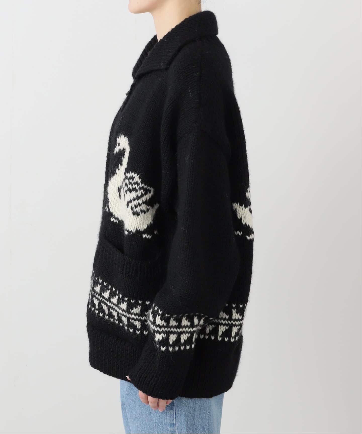 ネパールスワンカウチンハンドニットカーディガン（ニット／セーター