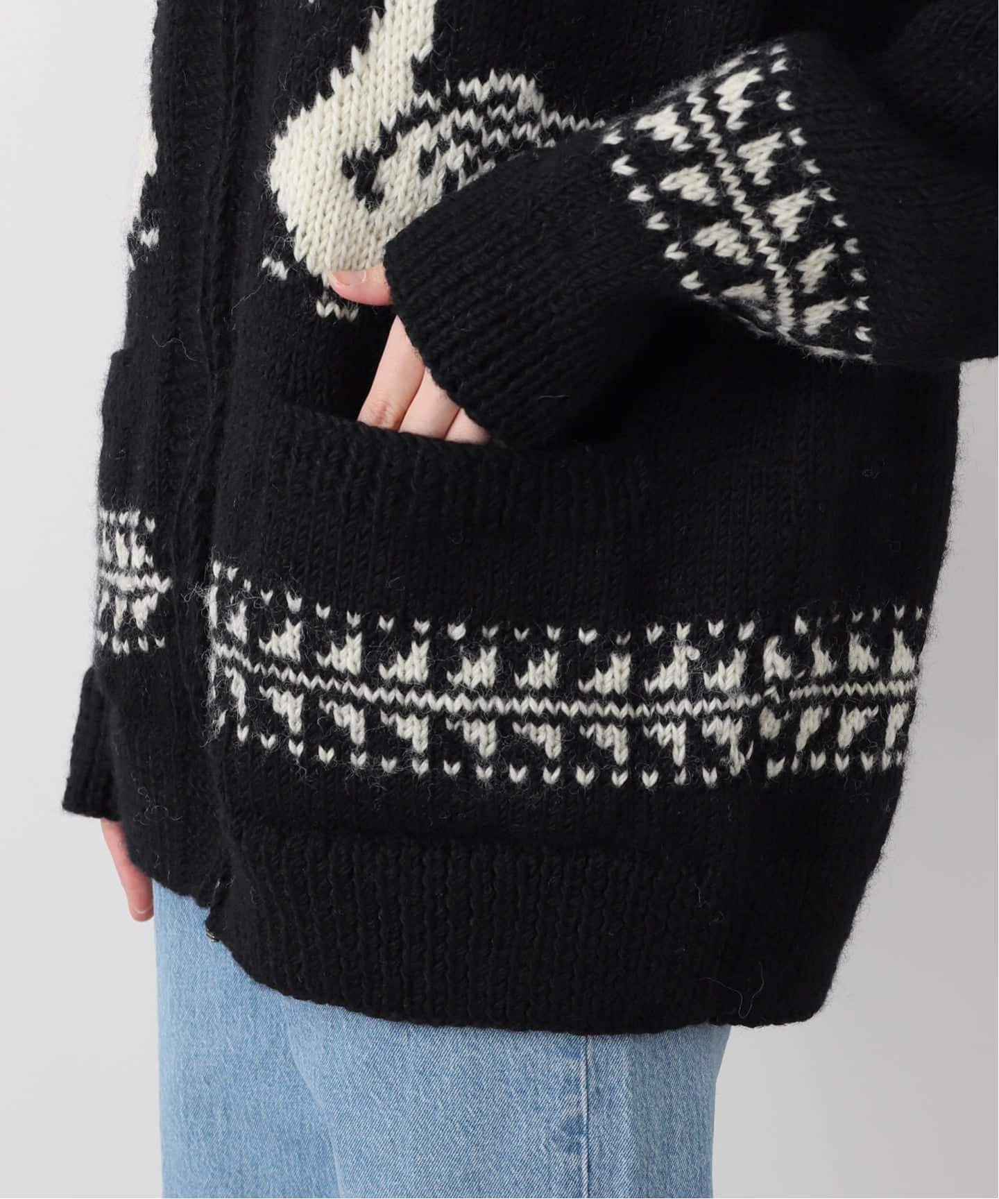 ネパールスワンカウチンハンドニットカーディガン（ニット／セーター