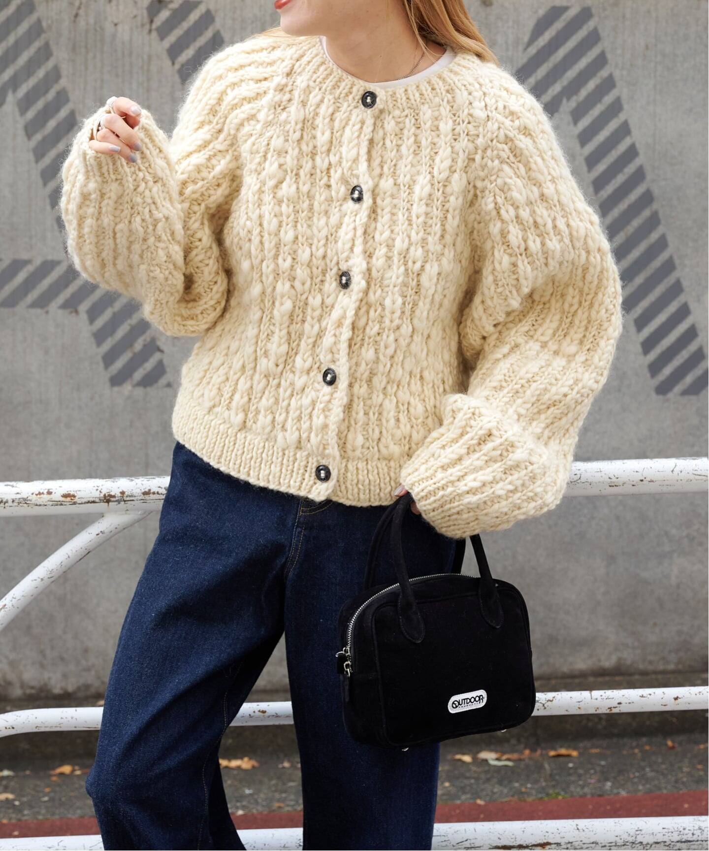 ネパールウールハンドニットカーディガン（ニット／セーター