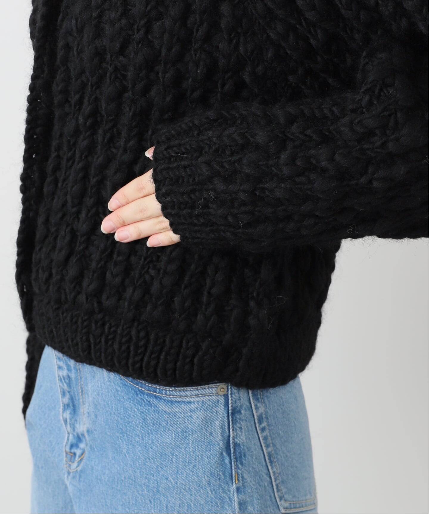 ネパールウールハンドニットカーディガン セール】ネパールウールハンドニットカーディガン（ニット/セーター