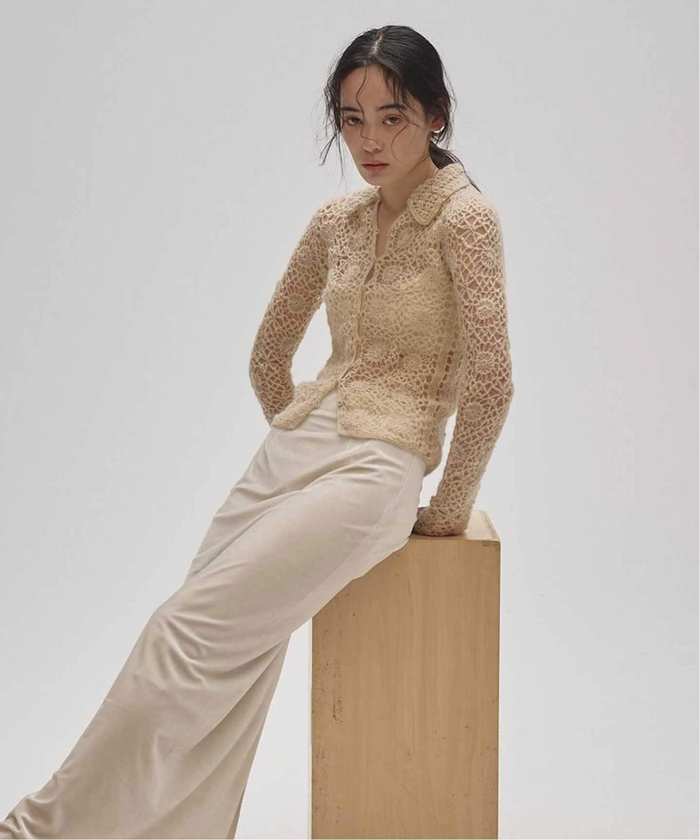 トップス todayful Mohair Crochet Knitshirts TODAYFUL Mohair Crochet Knitshirts（ニット／セーター