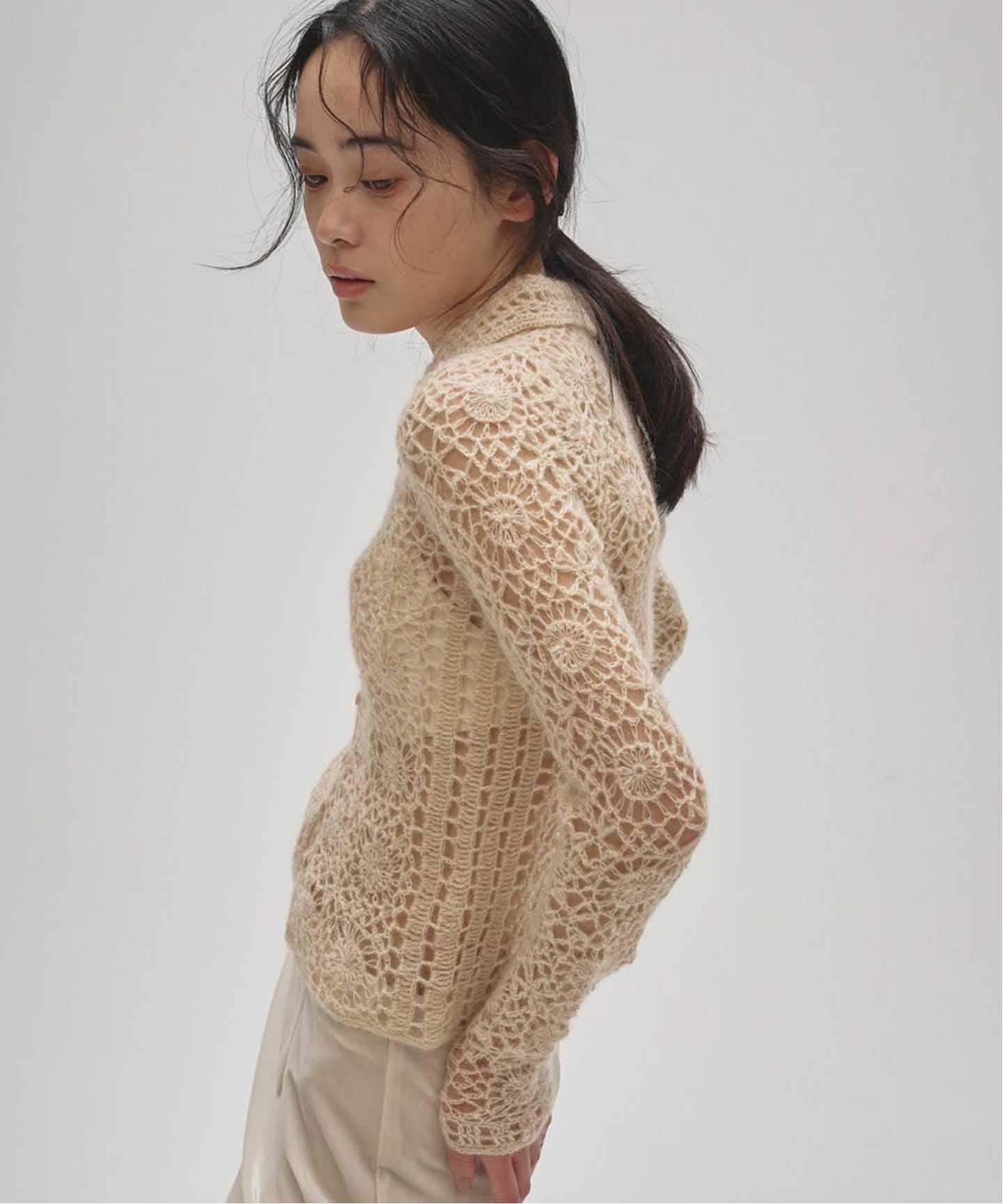 トップス todayful Mohair Crochet Knitshirts Mohair Crochet Knitshirts（ニット）｜TODAYFUL（トゥデイフル