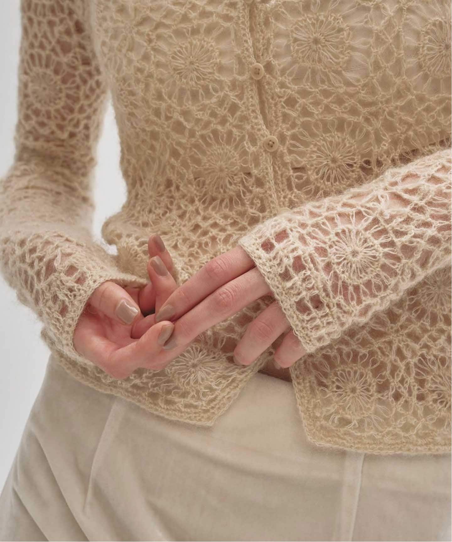 トップス todayful Mohair Crochet Knitshirts Mohair Crochet Knitshirts（ニット）｜TODAYFUL（トゥデイフル