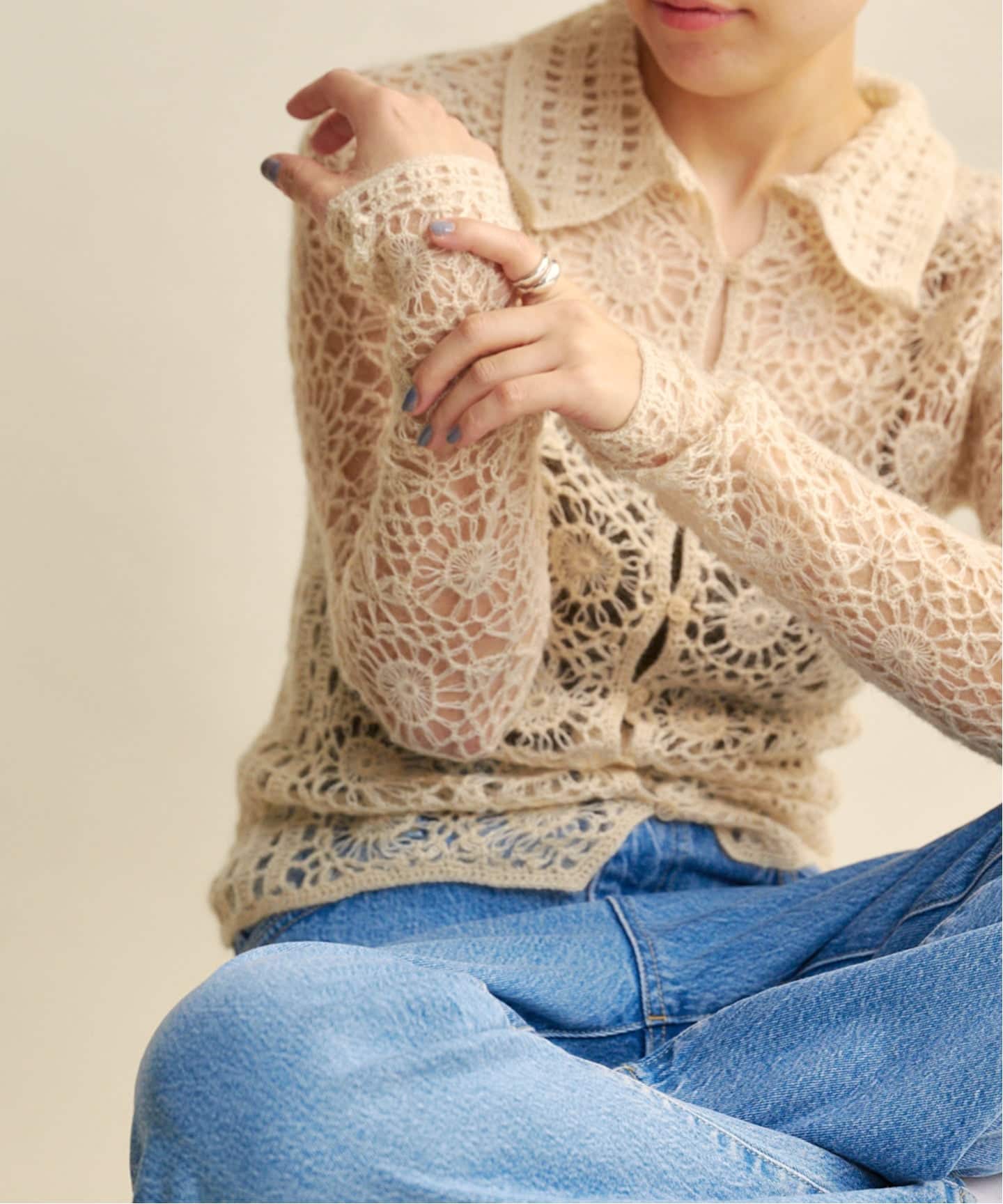 トップス todayful Mohair Crochet Knitshirts TODAYFUL Mohair Crochet Knitshirts（ニット／セーター）｜BOICE FROM