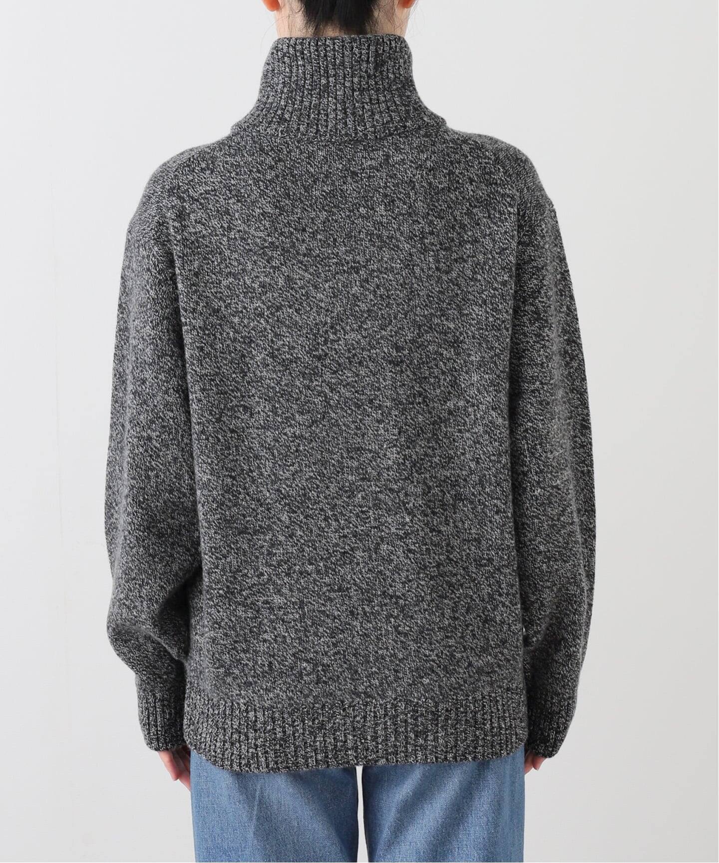 ATON LAMBS WOOL HALF ZIP SWEATER（ニット／セーター）｜BOICE FROM