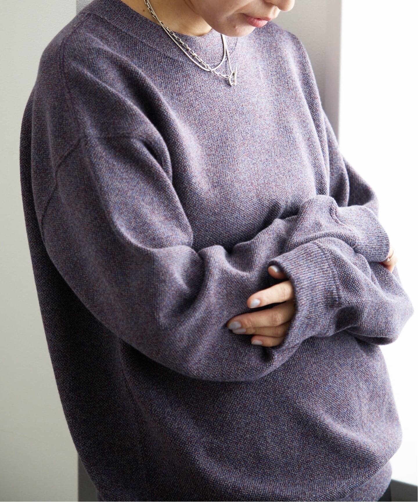 トップス crepuscule Co/wo moss stitch p/o 2 crepuscule Co/Wo Moss stitch P/O CHARCOAL – CASDAY / キャスデイ