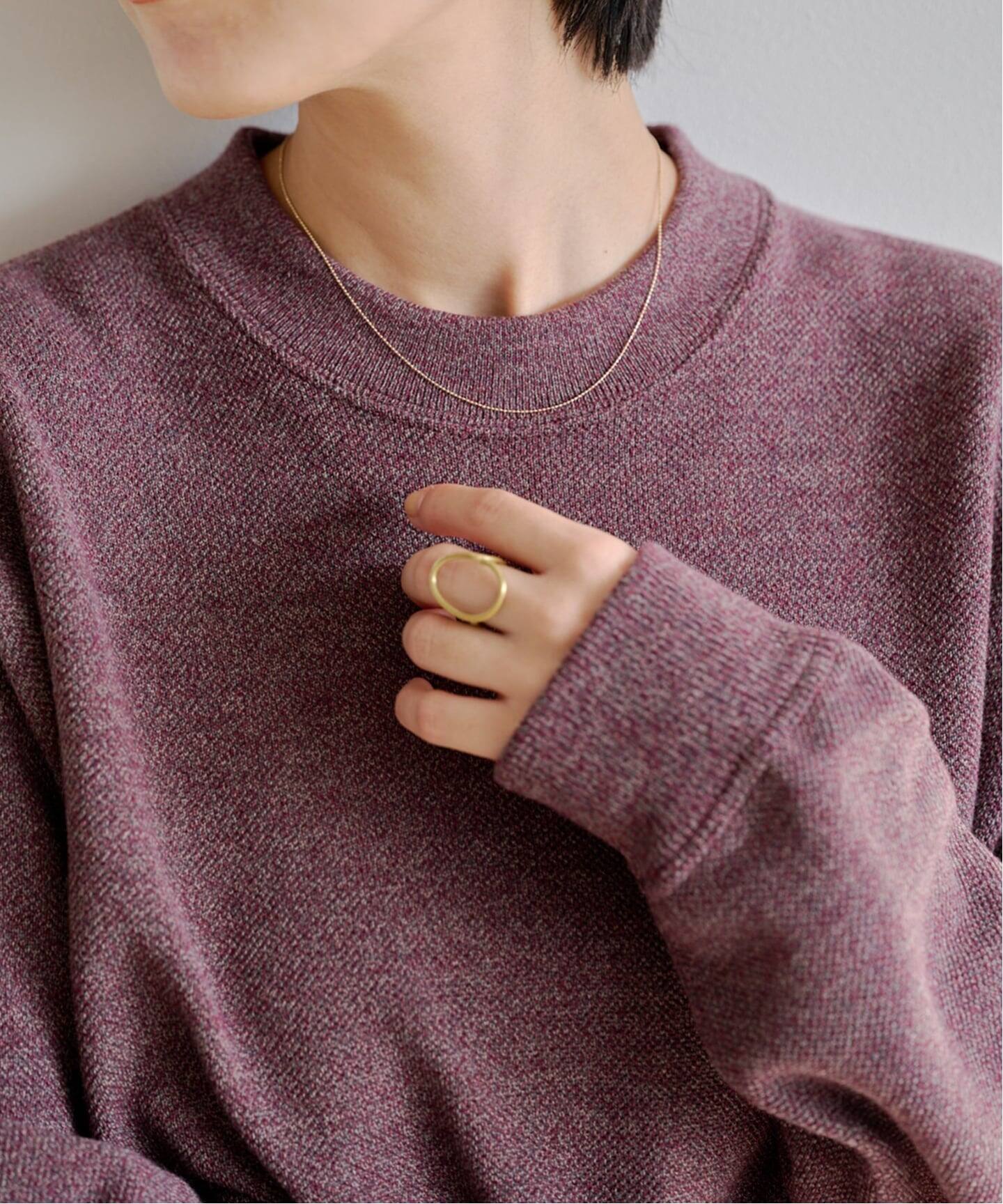 トップス crepuscule Co/wo moss stitch p/o 2 crepuscule Co/Wo Moss stitch P/O CHARCOAL – CASDAY / キャスデイ