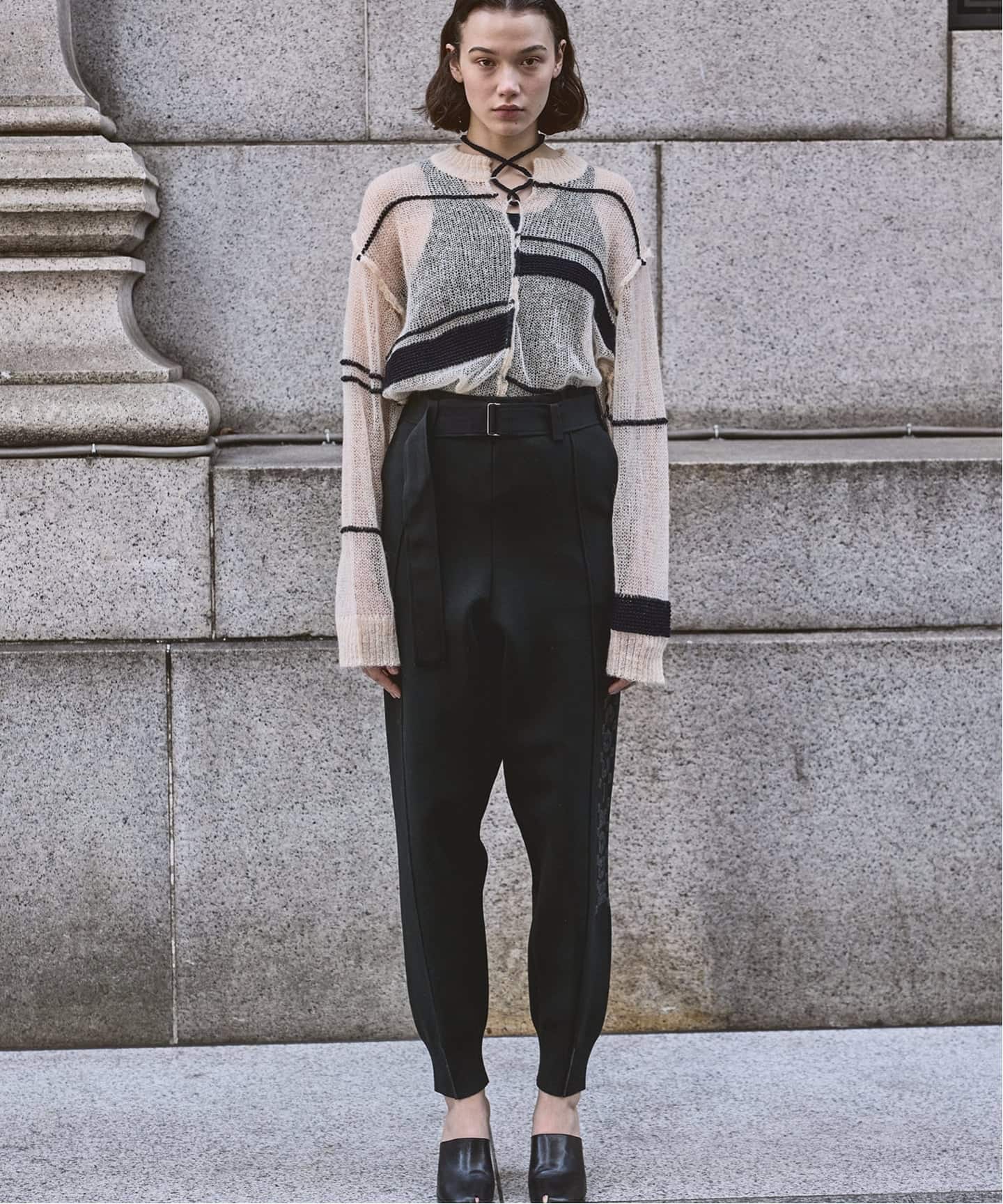ANN DEMEULEMEESTER ボーダーニット オリゾンティ期？ XS ANN DEMEULEMEESTER ボーダーニット オリゾンティ期？ XS