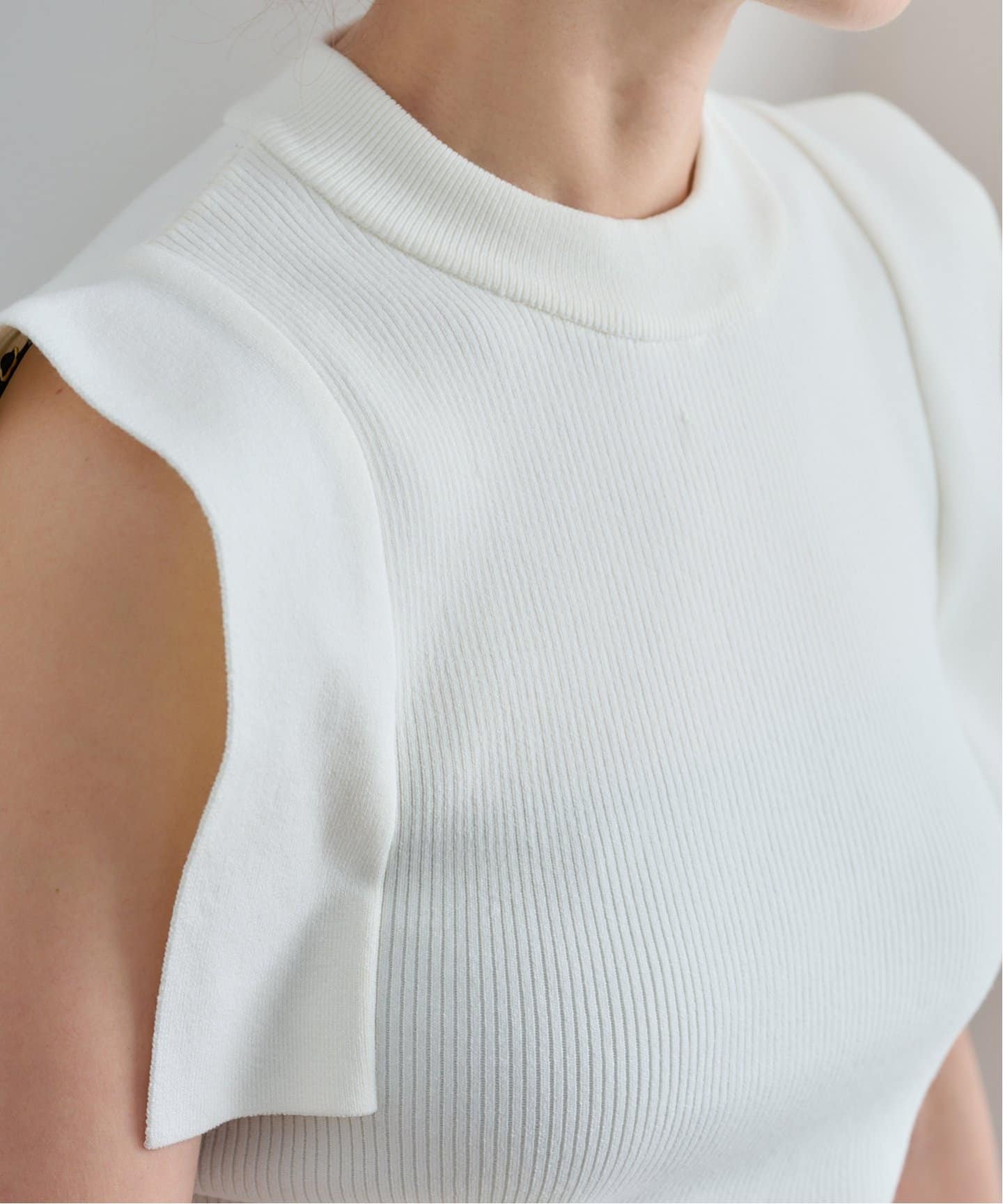 トップス SQUARE SLEEVE KNIT TOPS CLANE - スクエアスリーブニットトップス - SQUARE SLEEVE KNIT