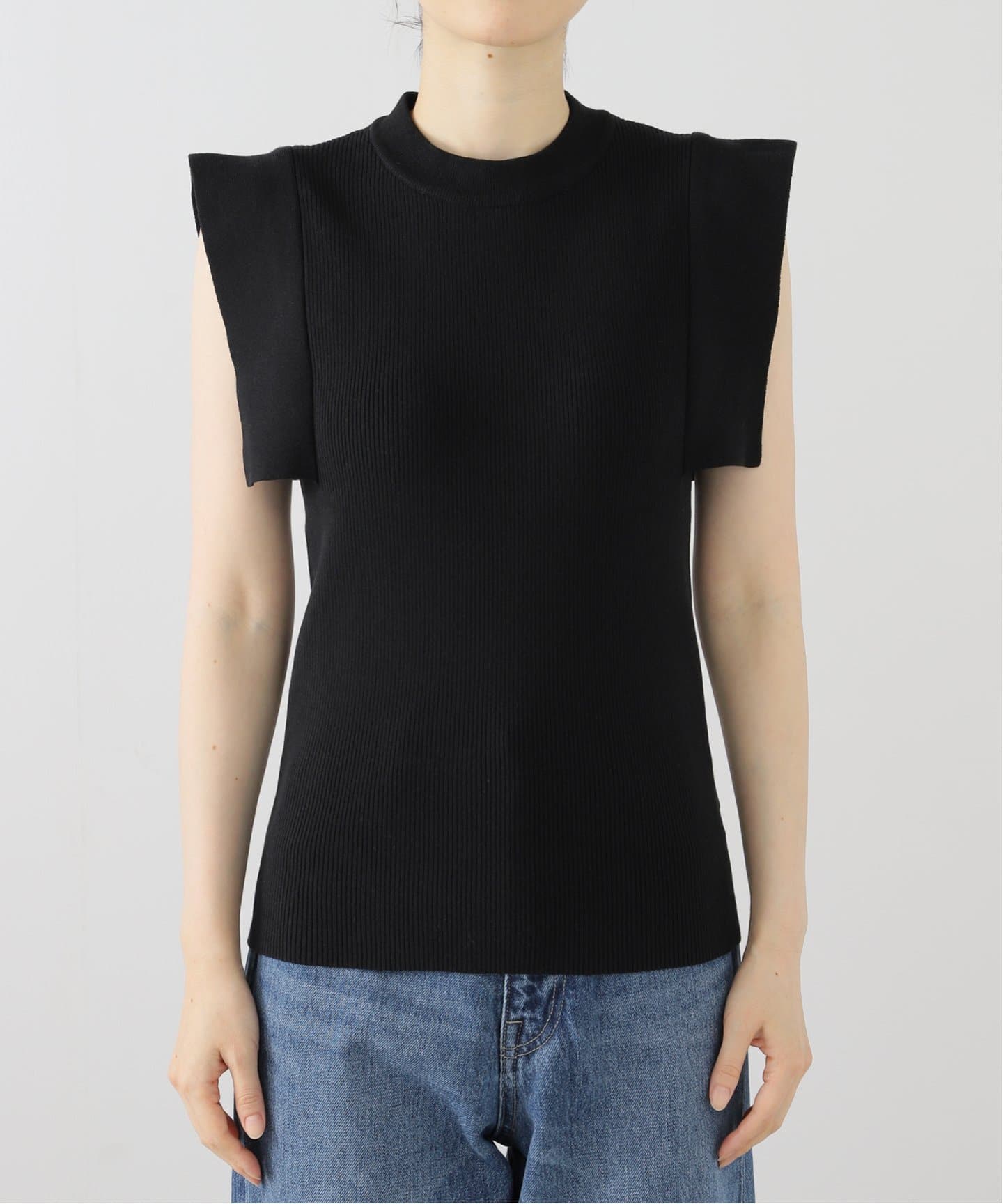 【セール】CLANE SQUARE SLEEVE KNIT TOPS 2 クラネ CLANE SQUARE SLEEVE KNIT TOPS （WHITE） -ファッション