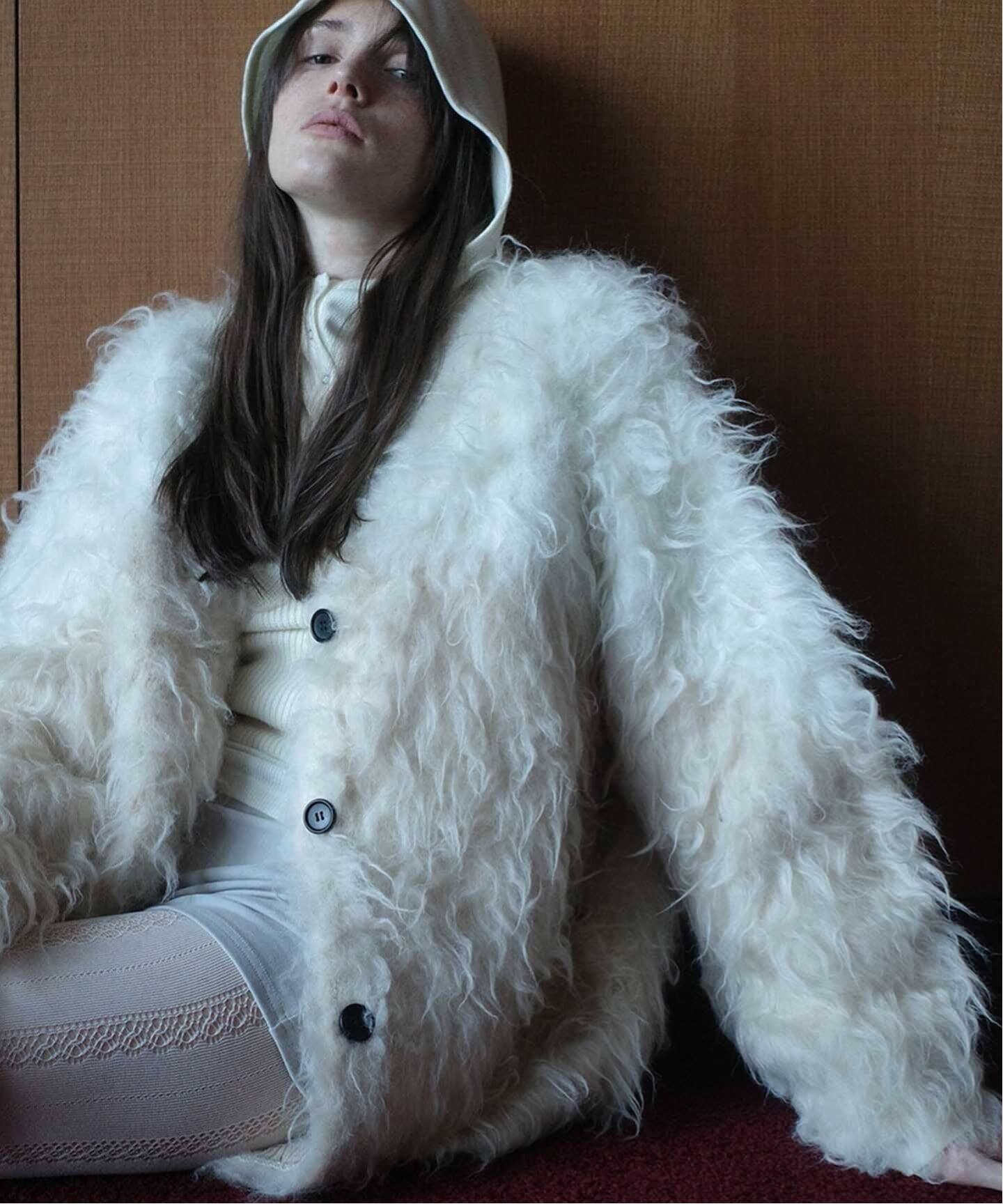 CLANE BI COLOR SHAGGY KNIT CARDIGAN（ニット／セーター）｜BOICE