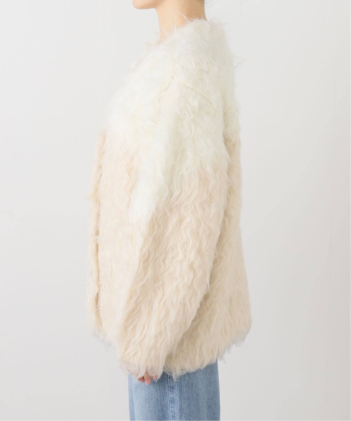 CLANE BI COLOR SHAGGY KNIT CARDIGAN（ニット／セーター）｜BOICE