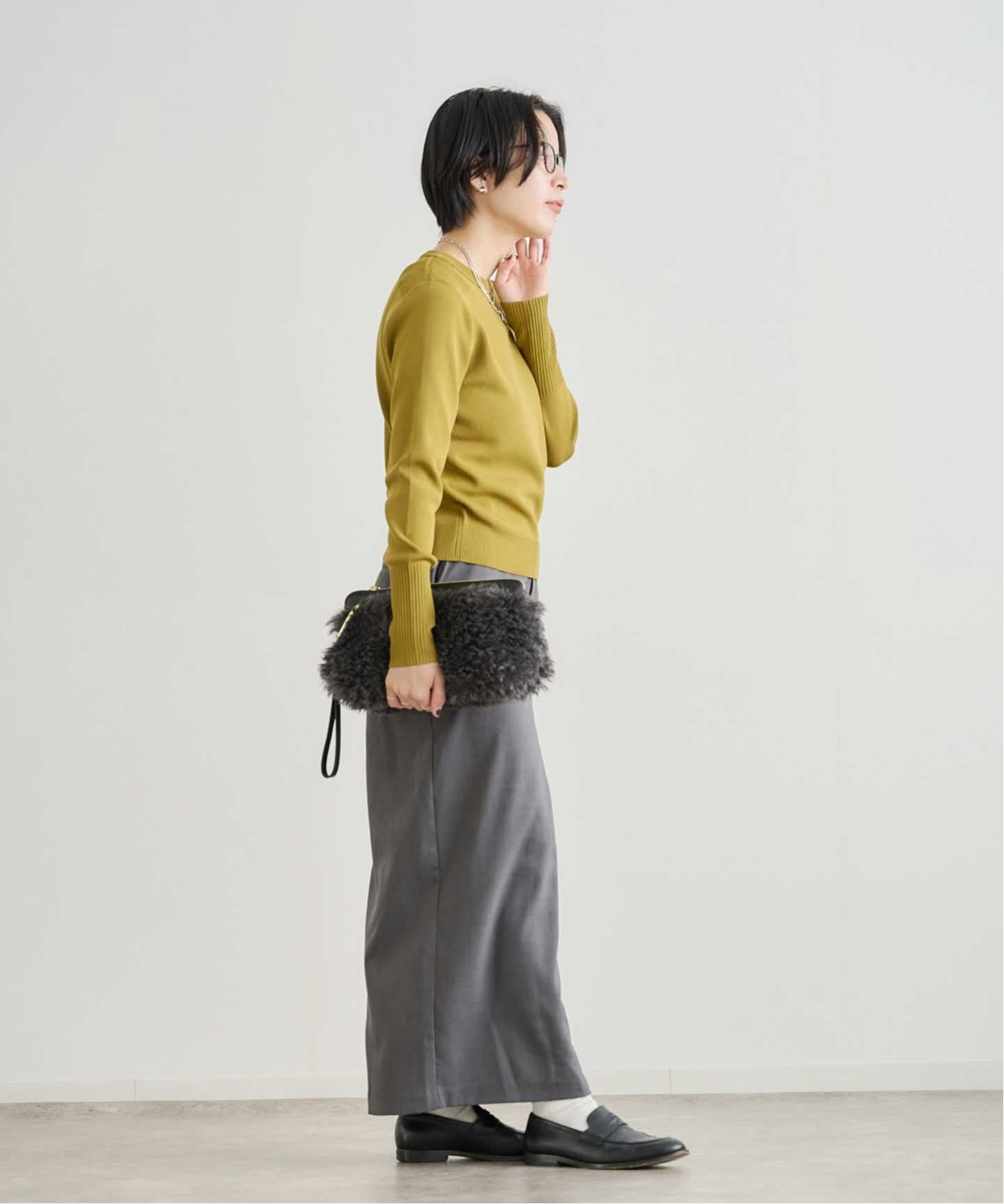 ソフネット COMPACT DOUBLE KNIT CREWNECK TOP S CREWNECK