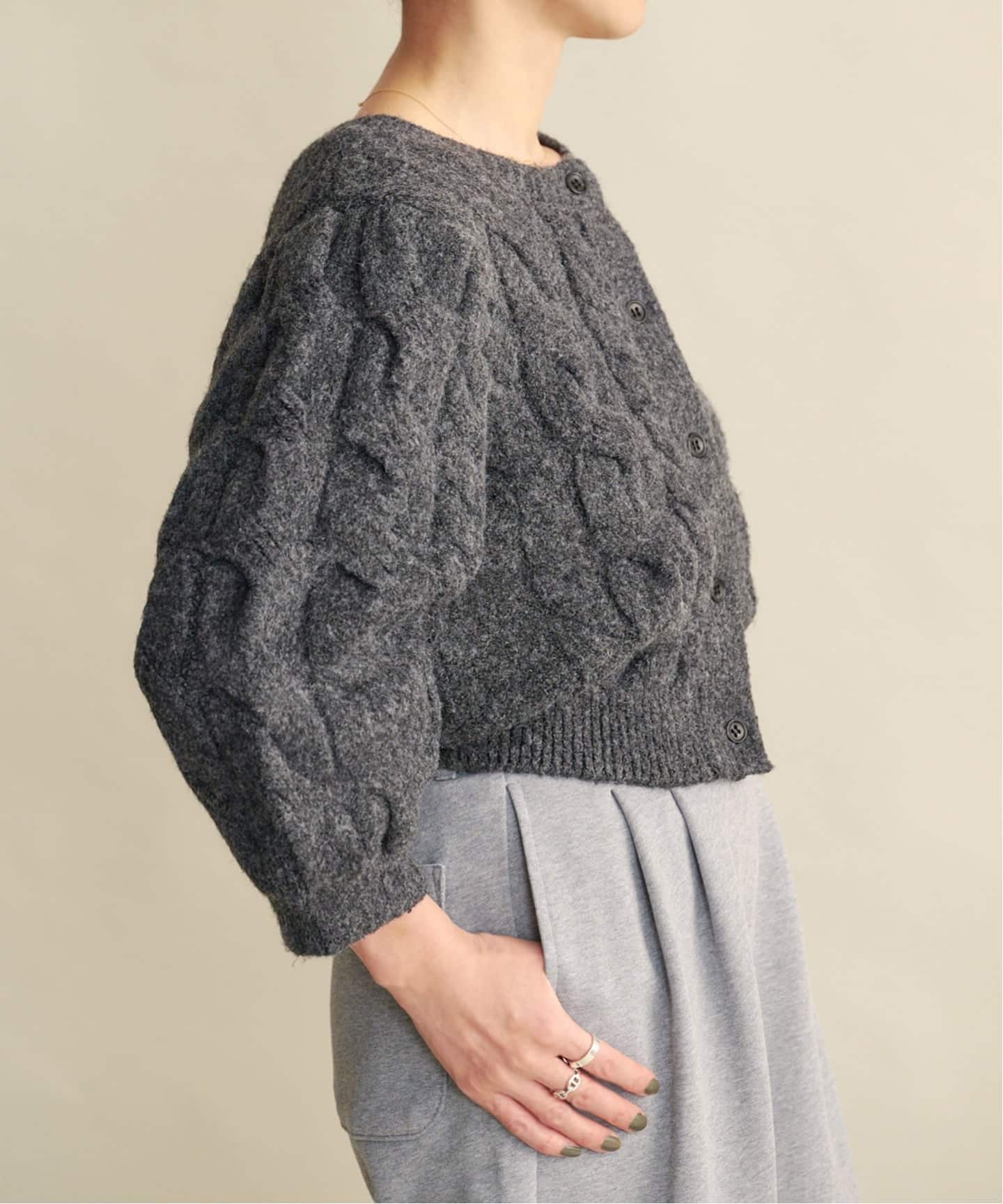 トップス anuke Halfsleeve Cable Cardigan anuke Halfsleeve Cable Cardigan（カーディガン）｜BOICE FROM