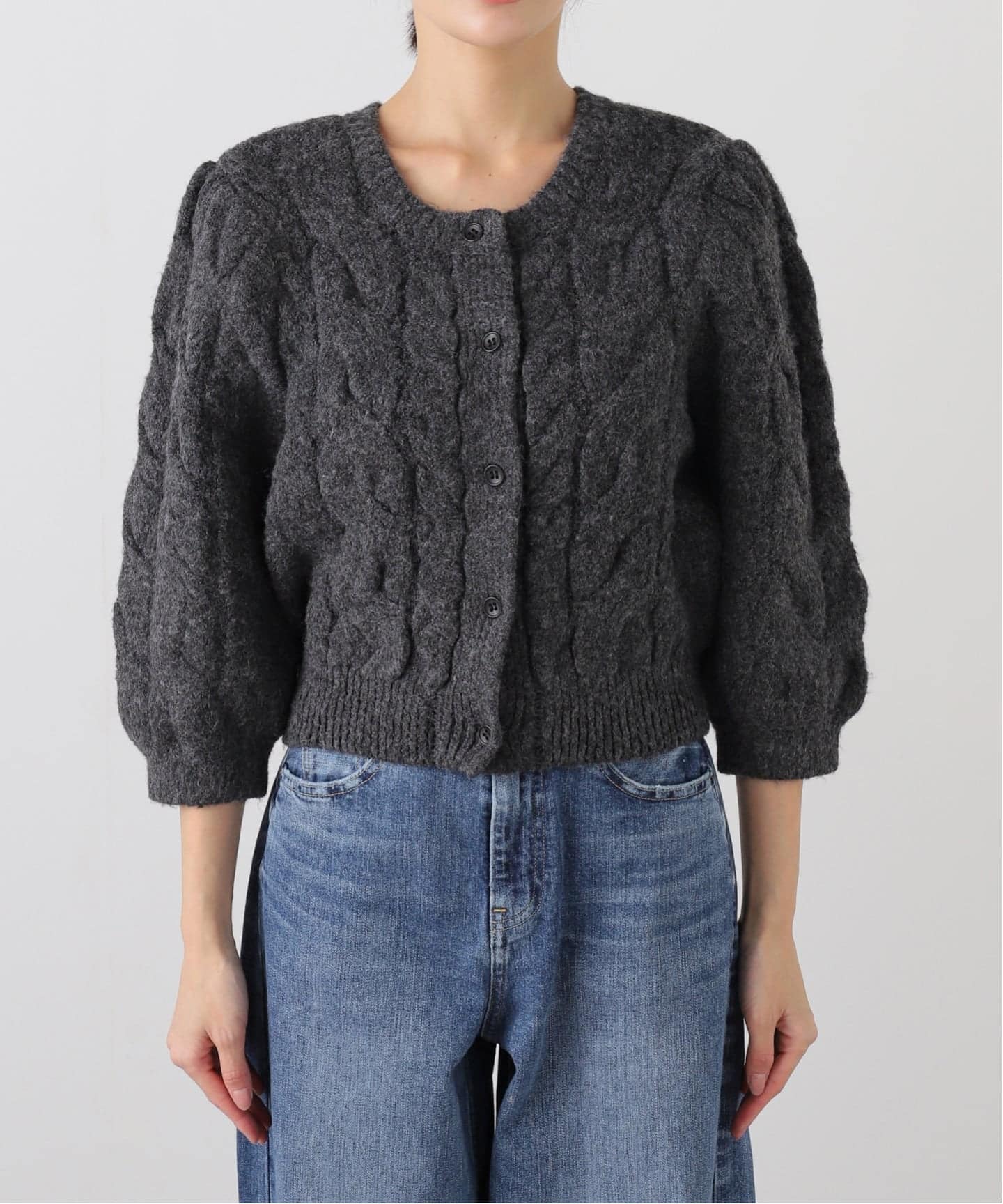 anuke Halfsleeve Cable Cardigan（カーディガン）｜BOICE FROM