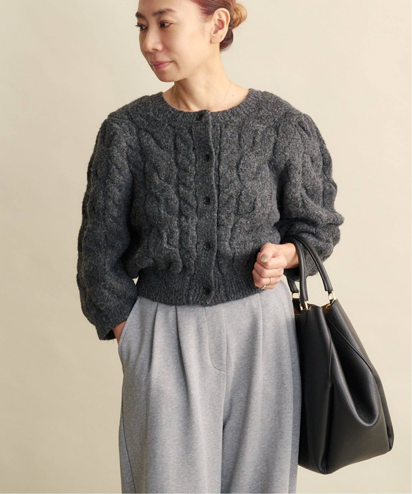 anuke Halfsleeve Cable Cardigan（カーディガン）｜BOICE FROM