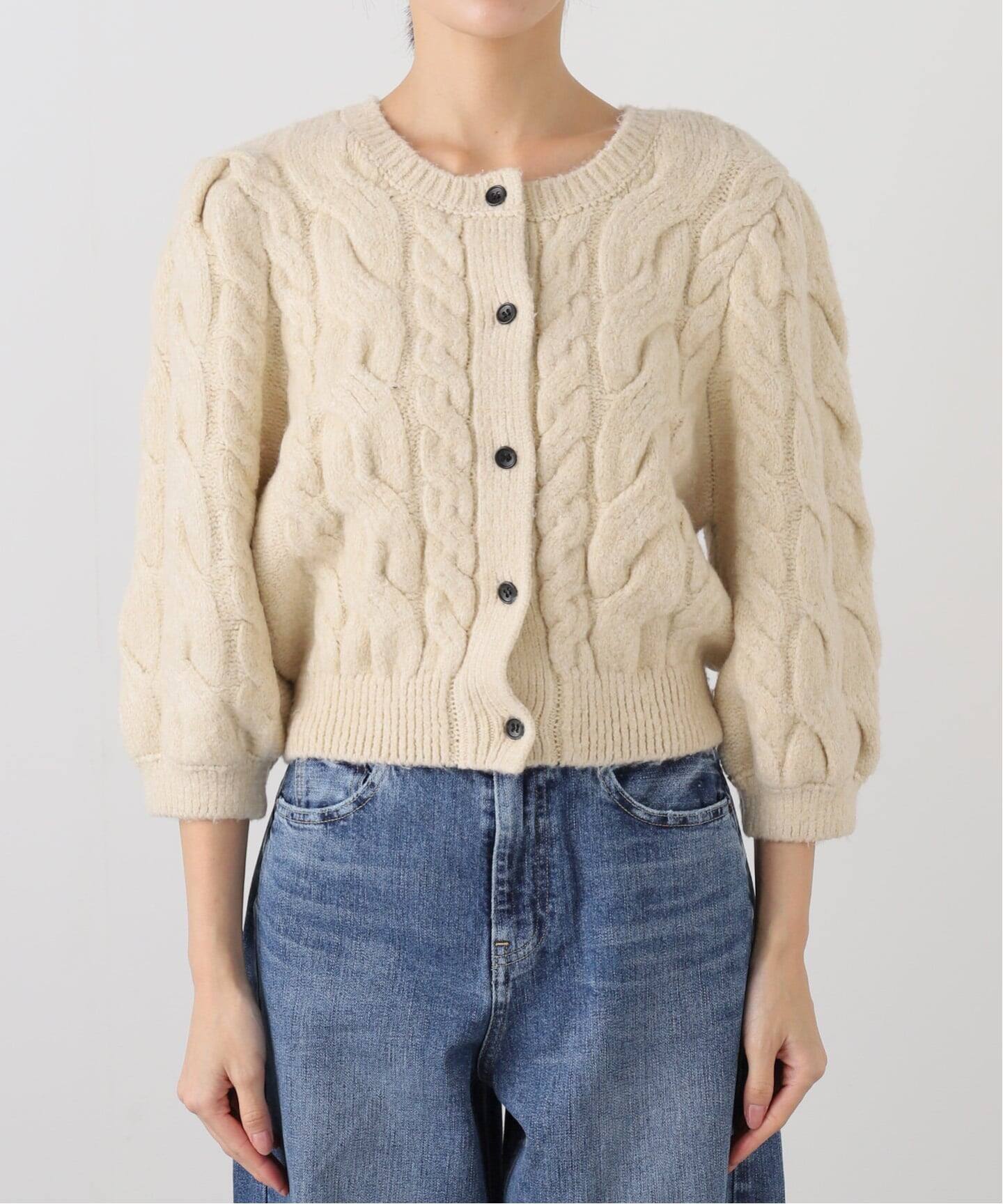 anuke Halfsleeve Cable Cardigan（カーディガン）｜BOICE FROM