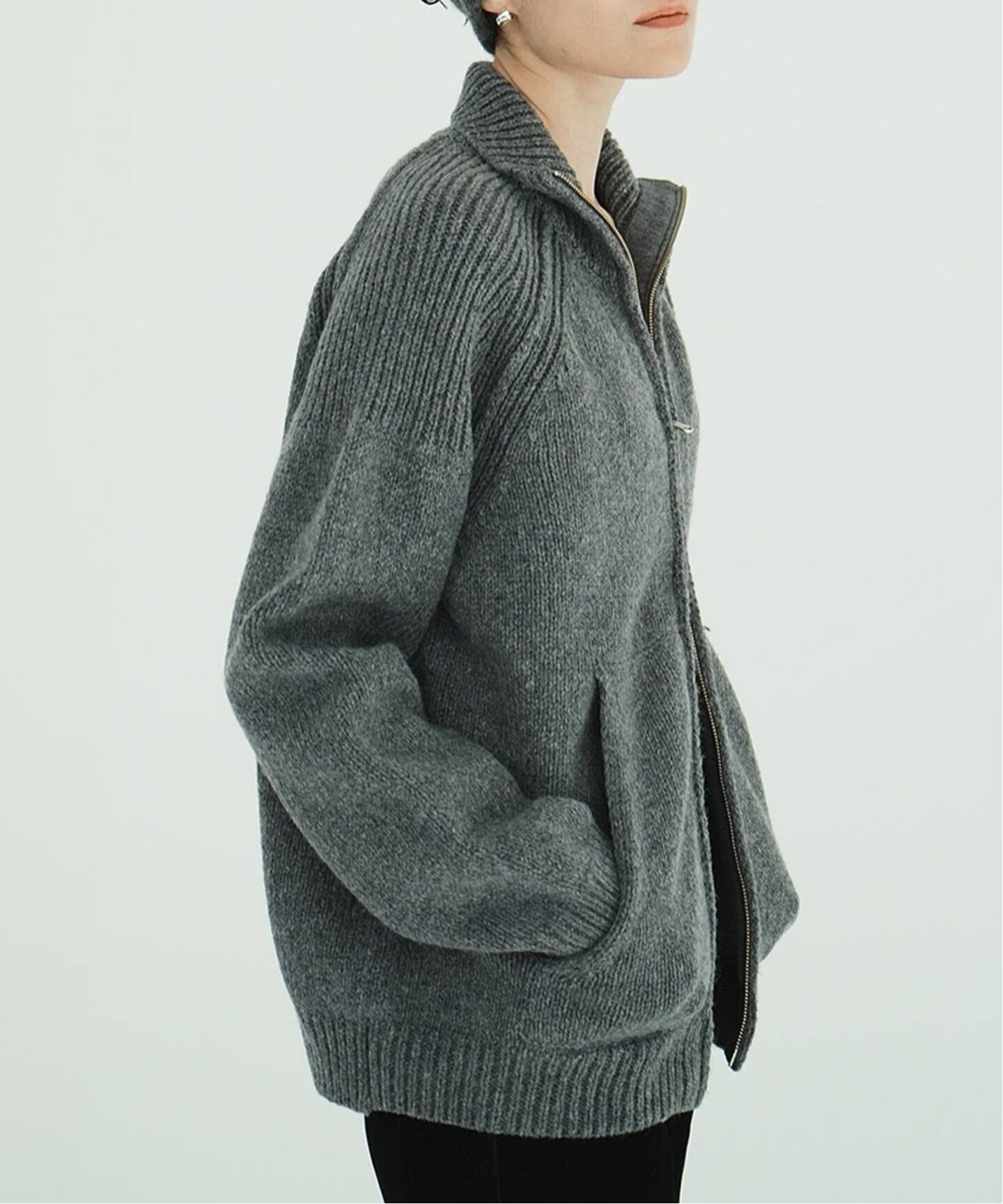 CLANE POCKET ZIP KNIT TOPS（ニット／セーター）｜BOICE FROM