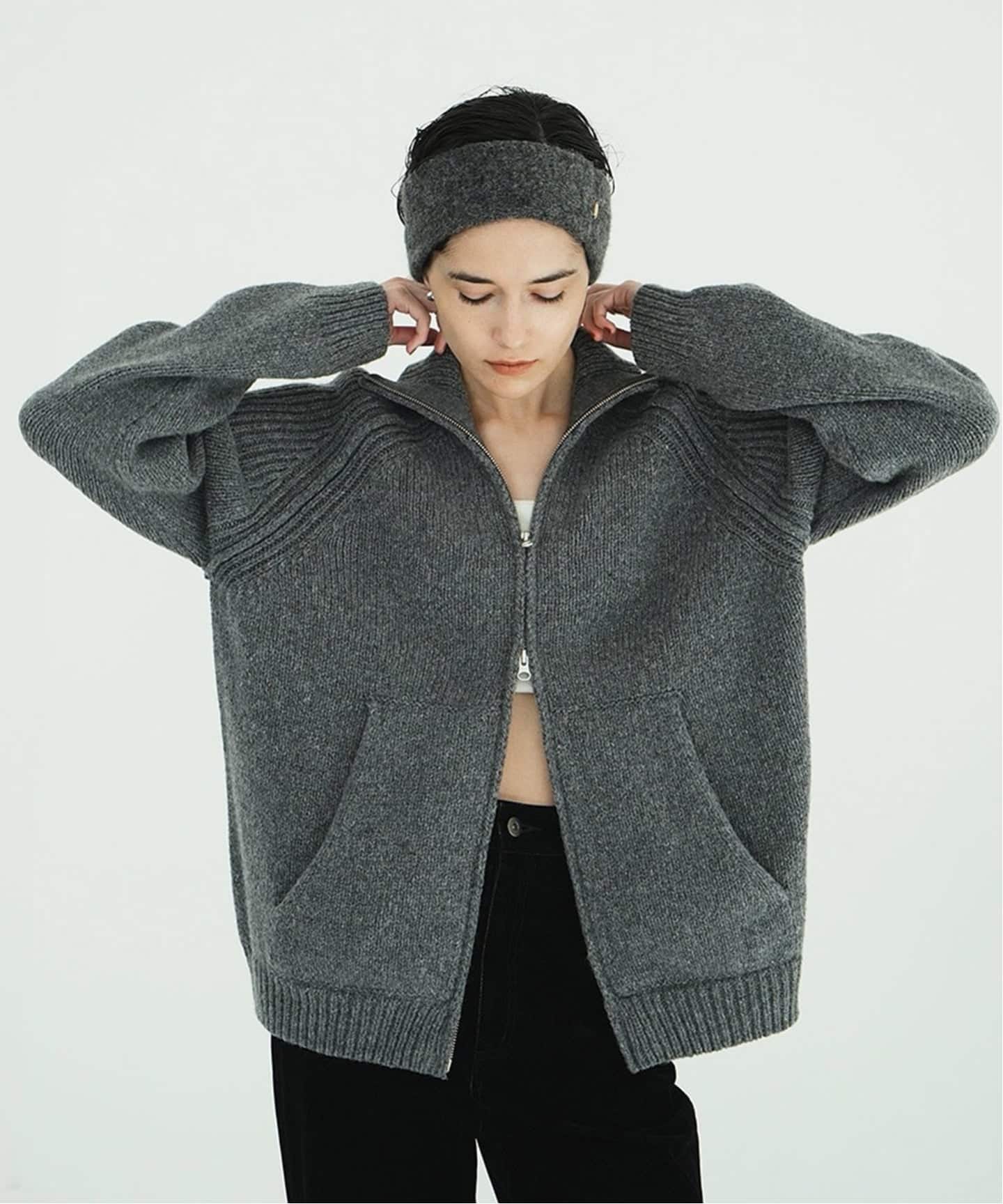 CLANE POCKET ZIP KNIT TOPS（ニット／セーター）｜BOICE FROM