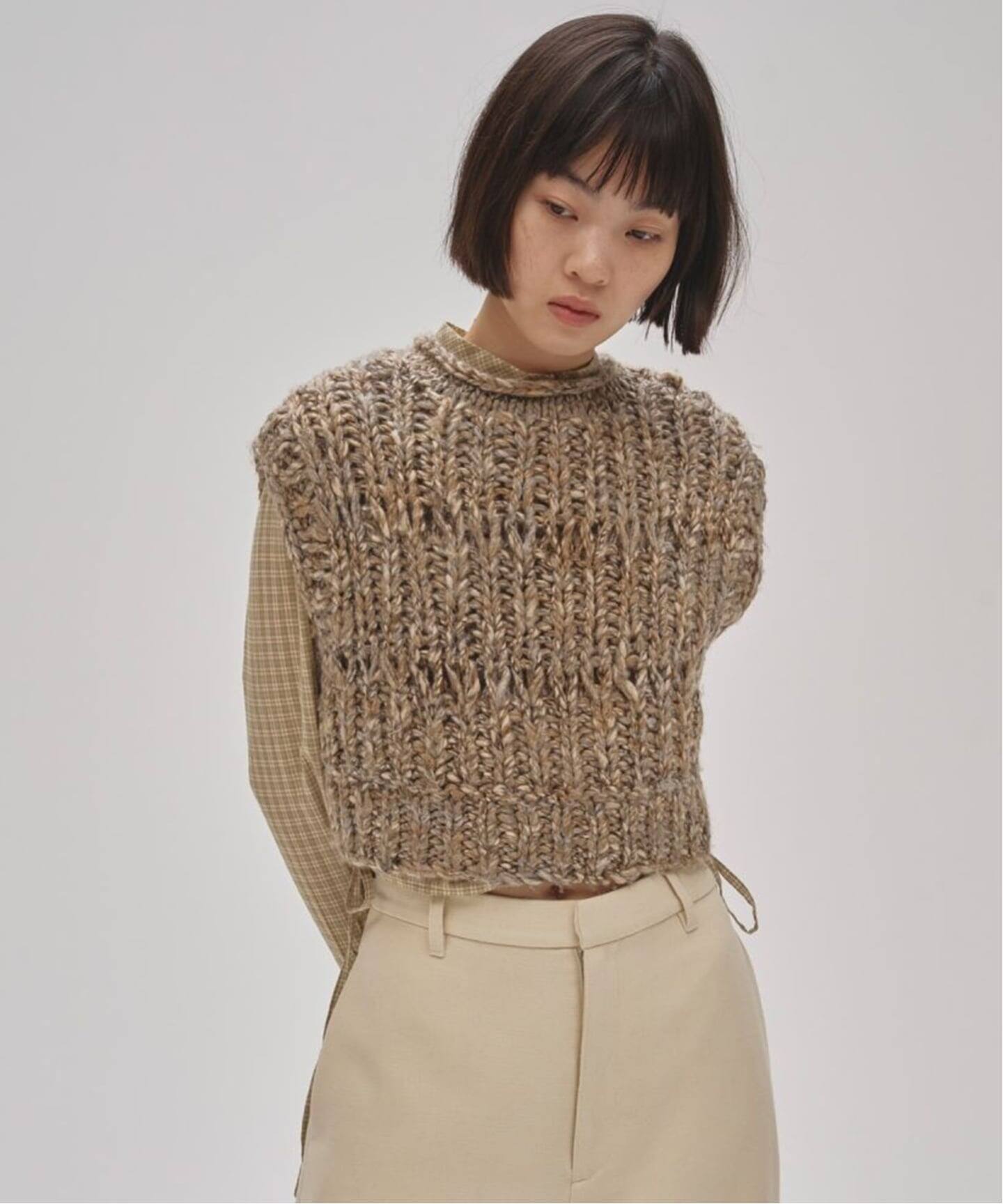 TODAYFUL Chunky handknit vest ニットベスト TODAYFUL Mix Handknit Vest（ベスト）｜BOICE FROM BAYCREW'S（ボイス