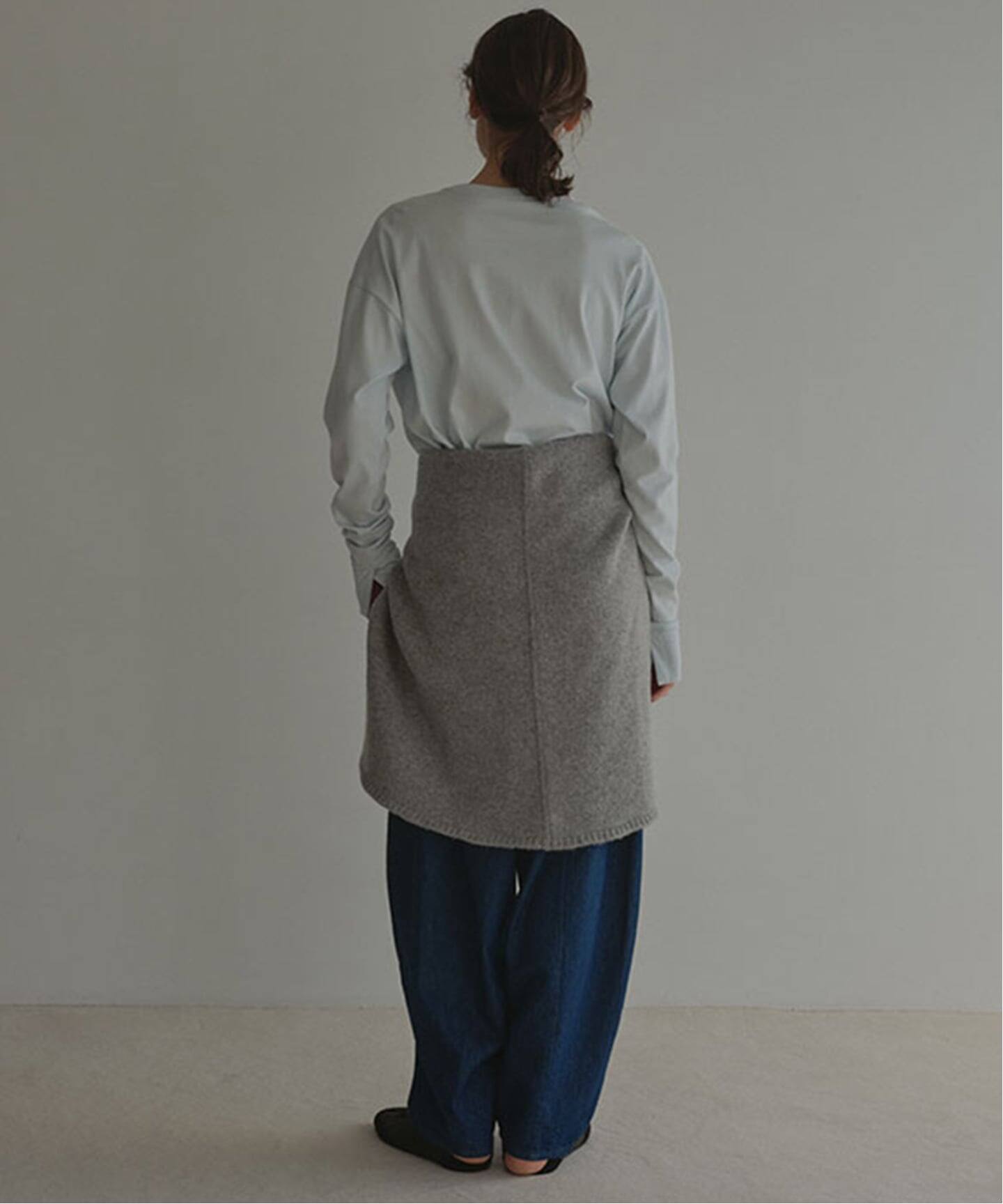 ETRE TOKYO レイヤードニットラップスカート（ニット／セーター