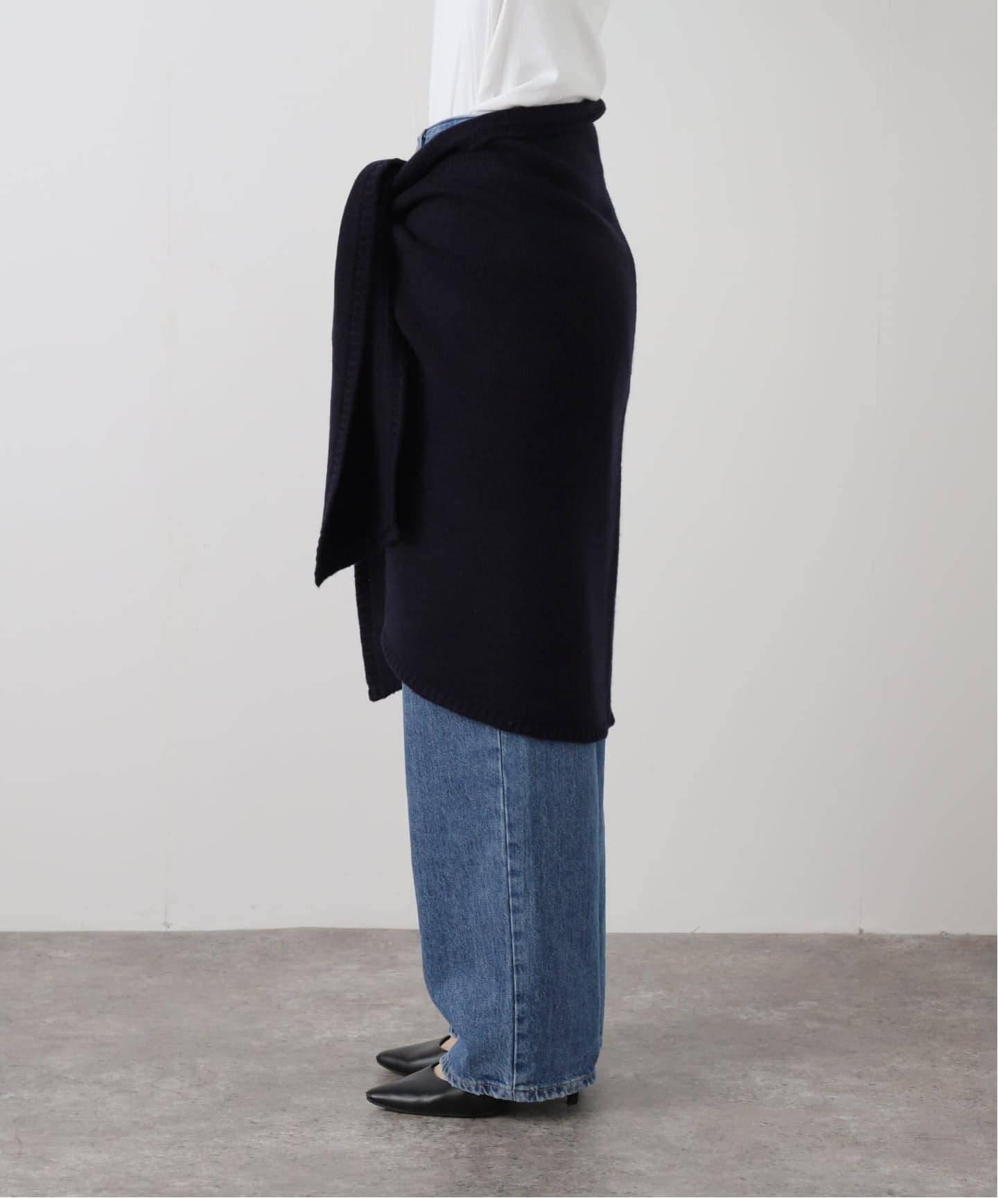 ETRE TOKYO レイヤードニットラップスカート（ニット／セーター