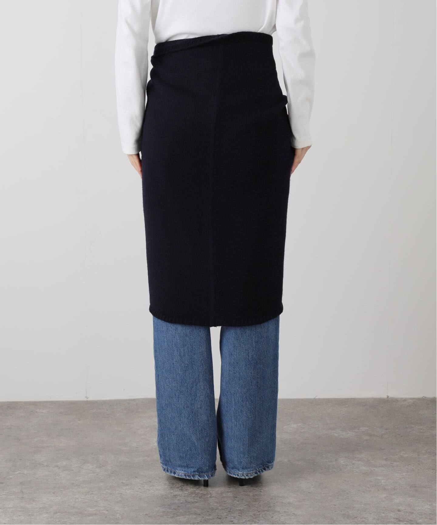 ETRE TOKYO レイヤードニットラップスカート（ニット／セーター