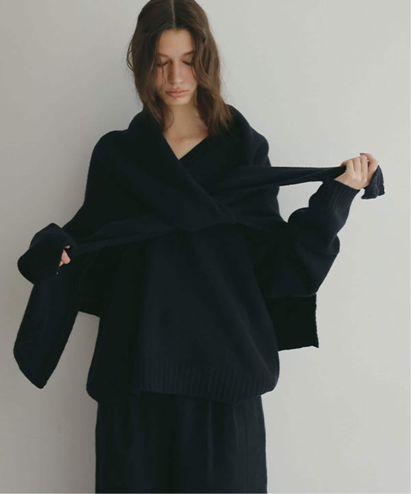 ETRE TOKYO レイヤードニットラップスカート（ニット／セーター