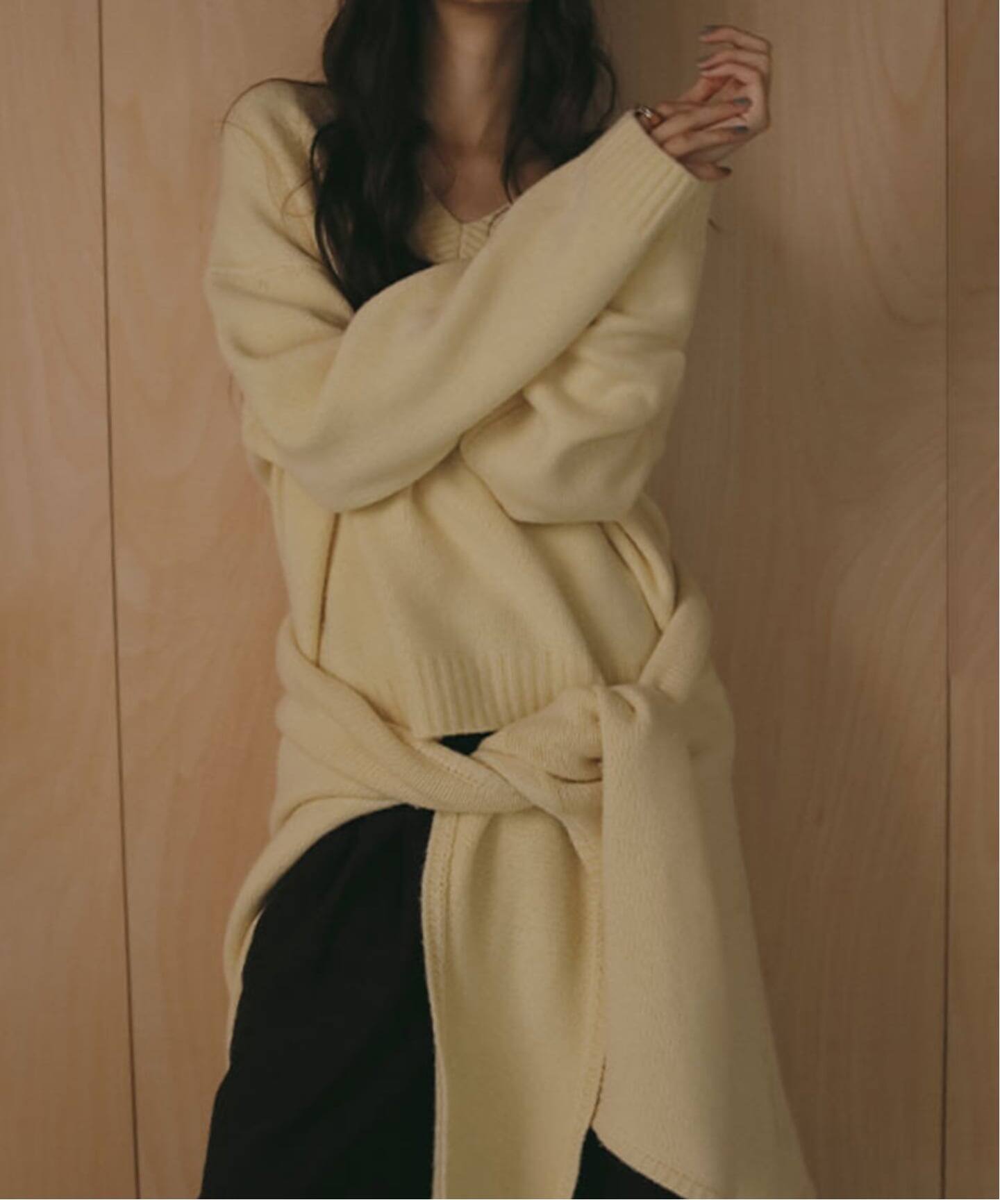 ETRE TOKYO レイヤードニットラップスカート（ニット／セーター